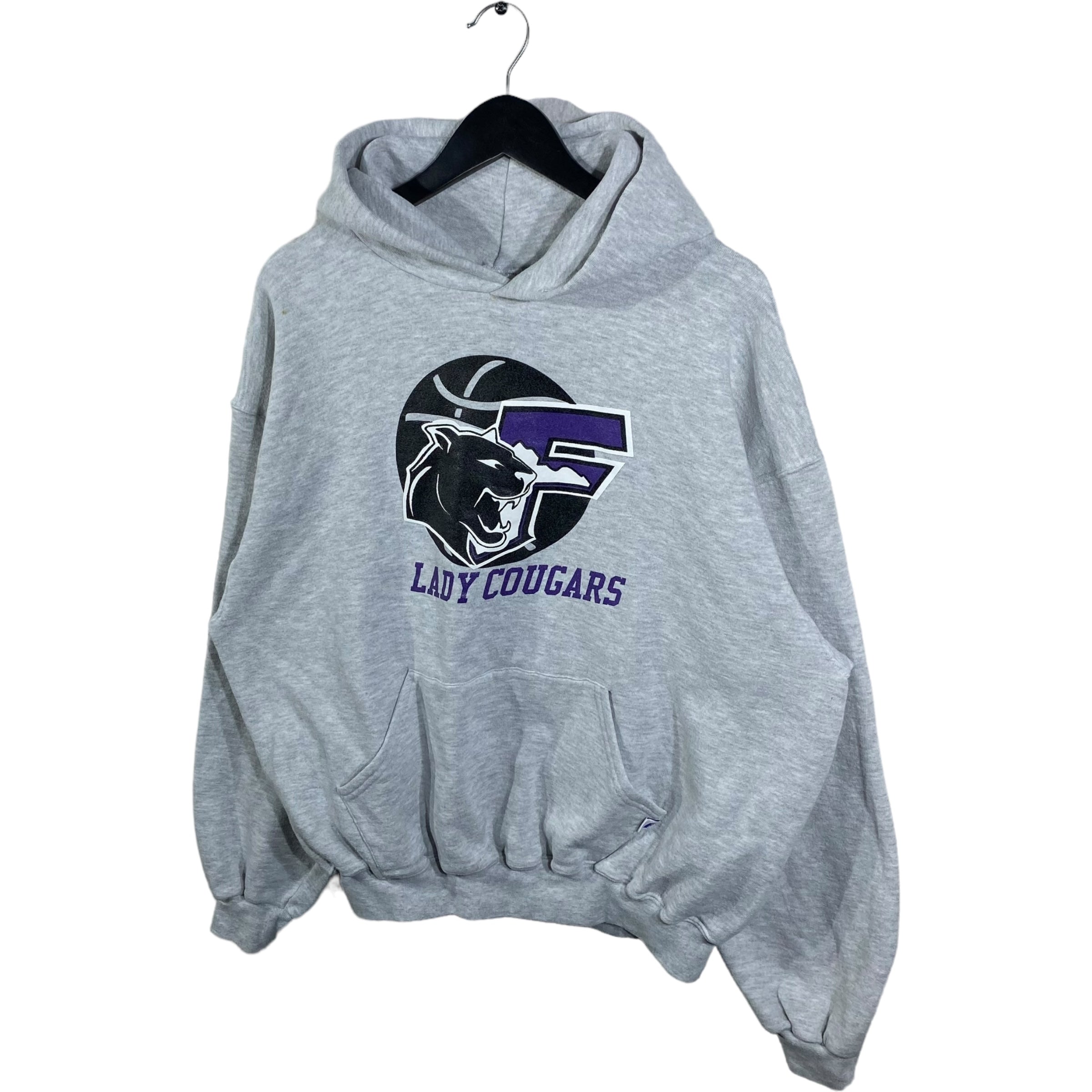 Collection of Vintage Lady Cougars Russell Athletic hoodie in a gallery layout