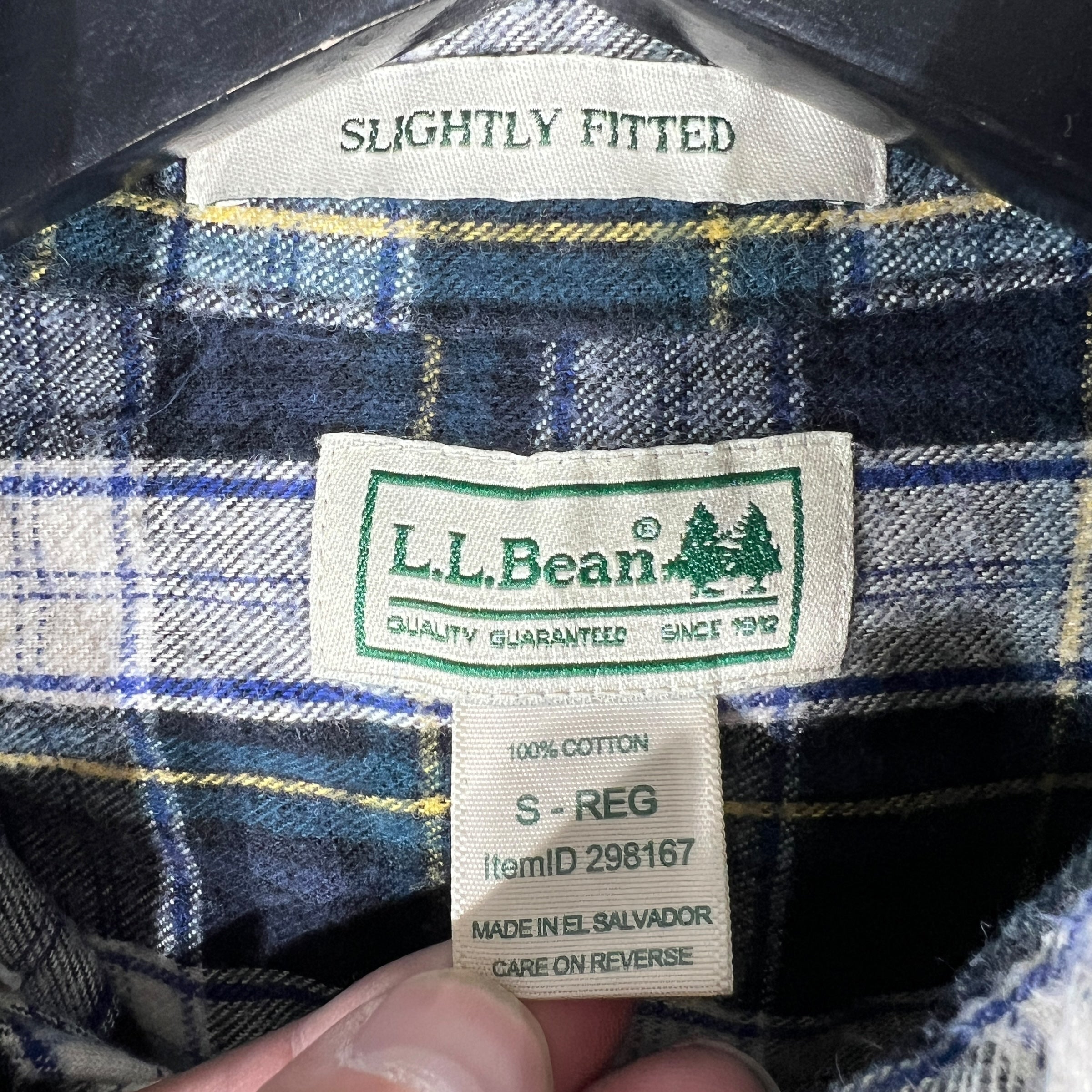 Collection of L.L.Bean Slightly Fitted Plaid Flannel in a gallery layout