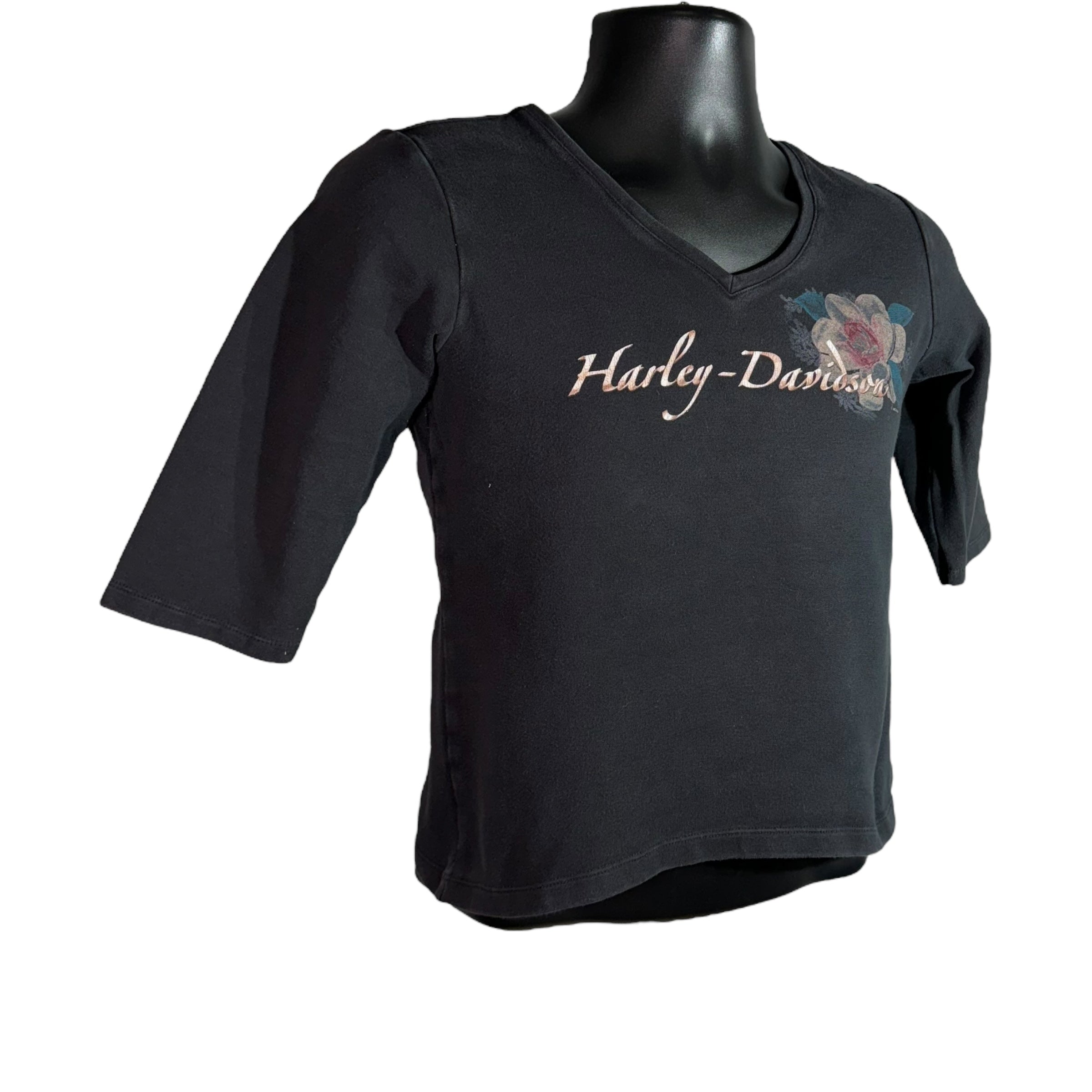 Collection of Women's Harley Davidson V-Neck Tee 2005 in a gallery layout