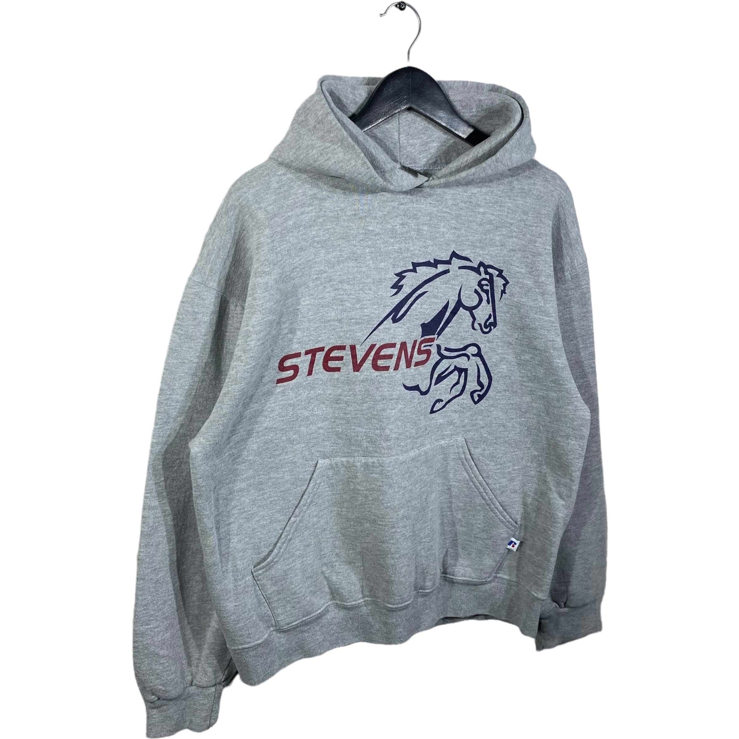 Collection of Russell Athletic Stevens Mustangs Hoodie in a gallery layout