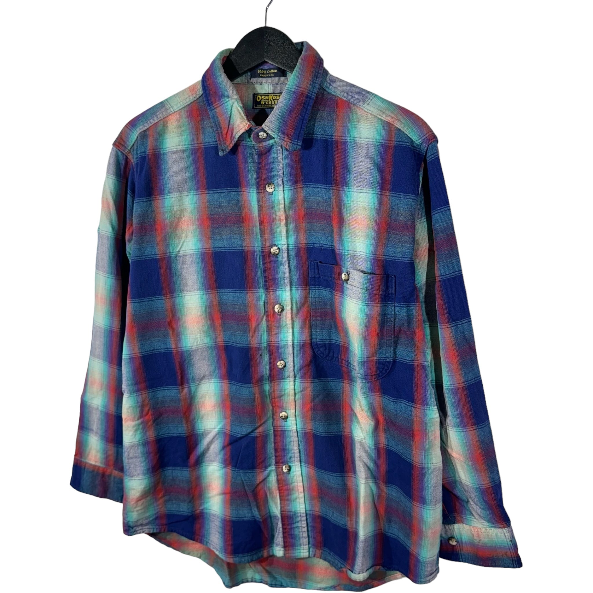 Collection of Osh Kosh B'Gosh Long Sleeve Plaid Button Down in a gallery layout