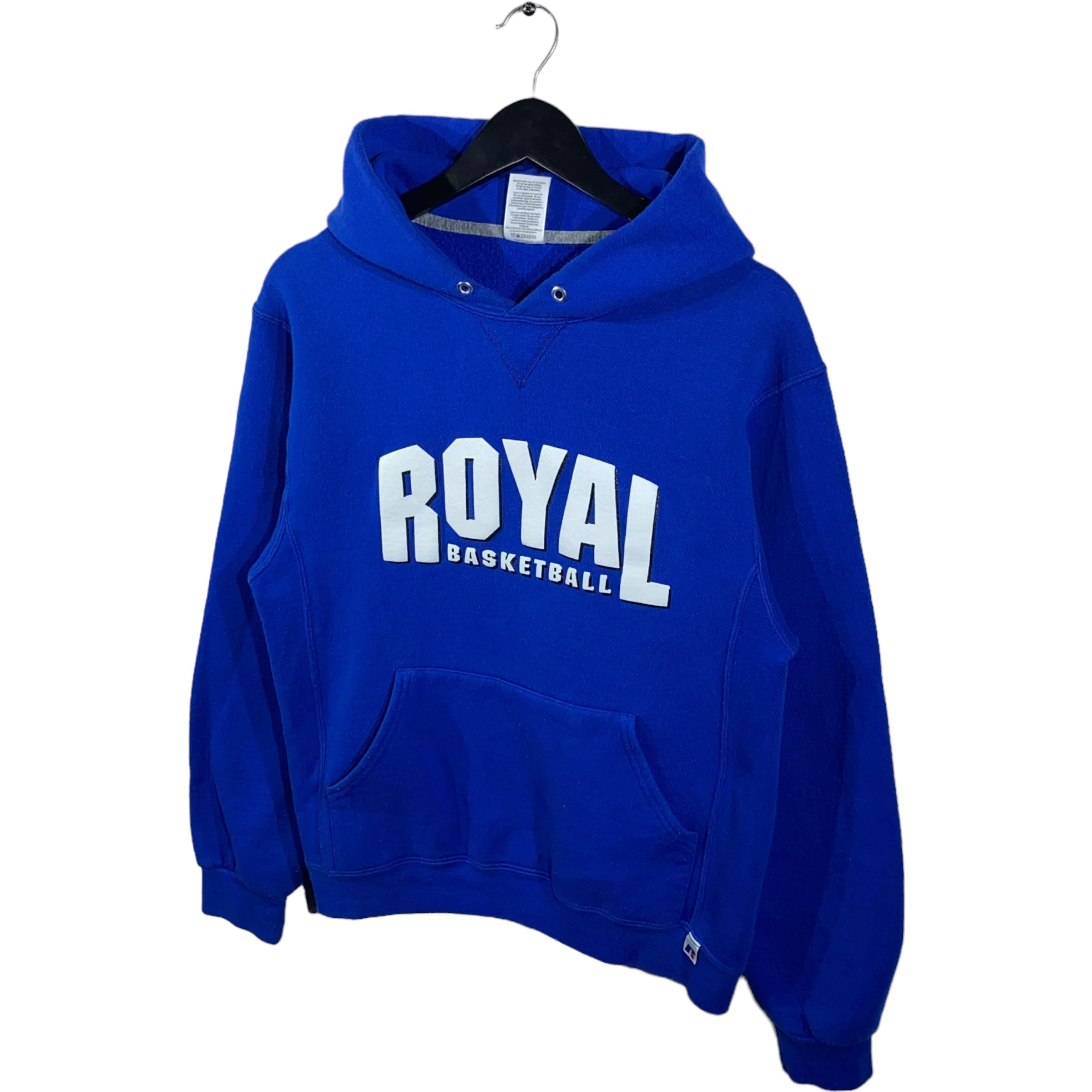 Collection of Vintage Royal Basketball Russell Athletic Hoodie in a gallery layout