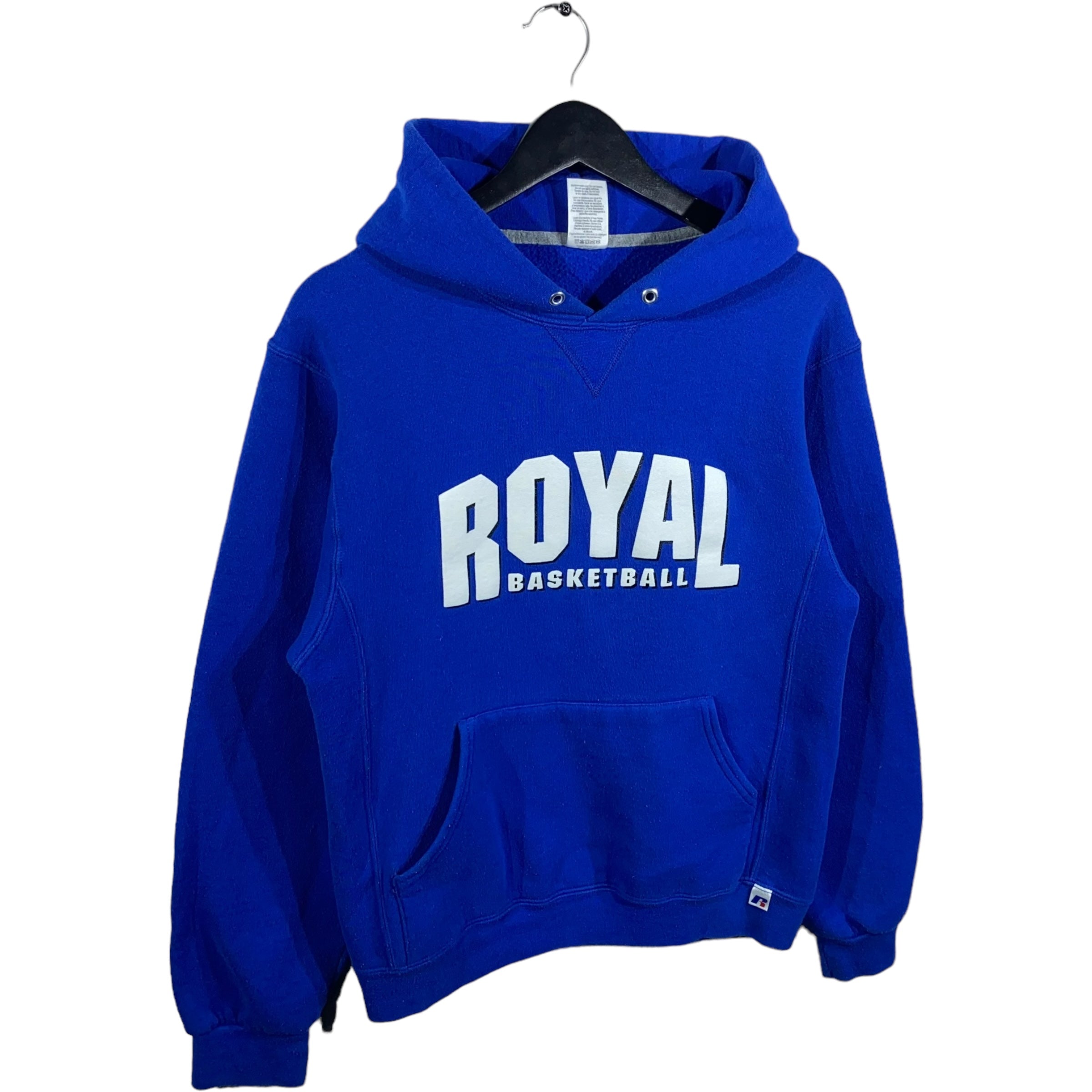 Collection of Vintage Royal Basketball Russell Athletic Hoodie in a gallery layout