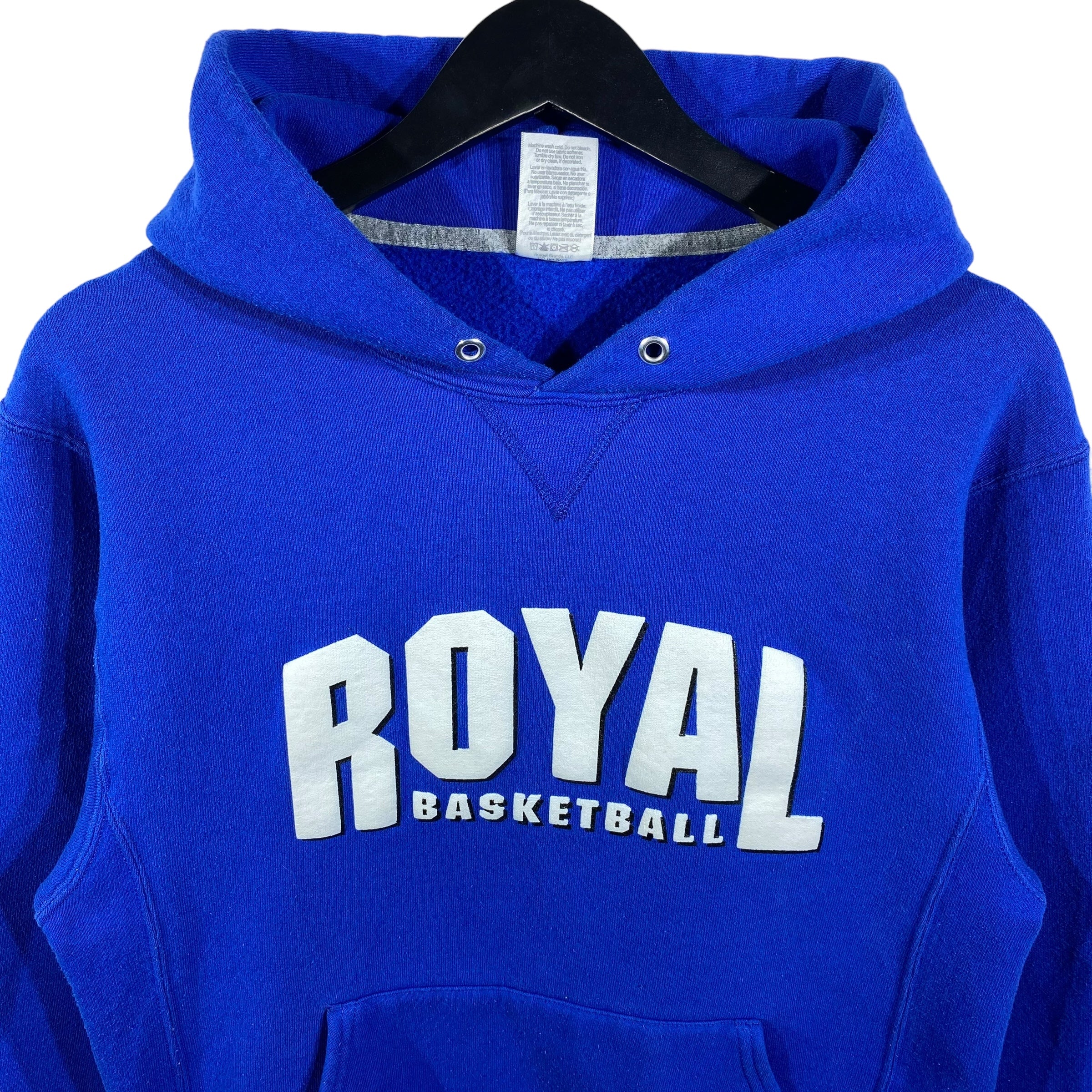 Collection of Vintage Royal Basketball Russell Athletic Hoodie in a gallery layout