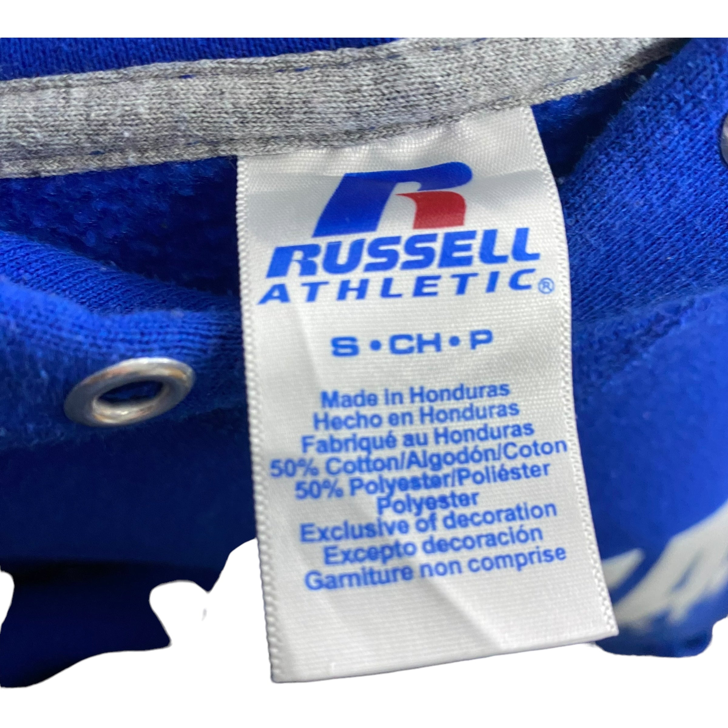 Collection of Vintage Royal Basketball Russell Athletic Hoodie in a gallery layout