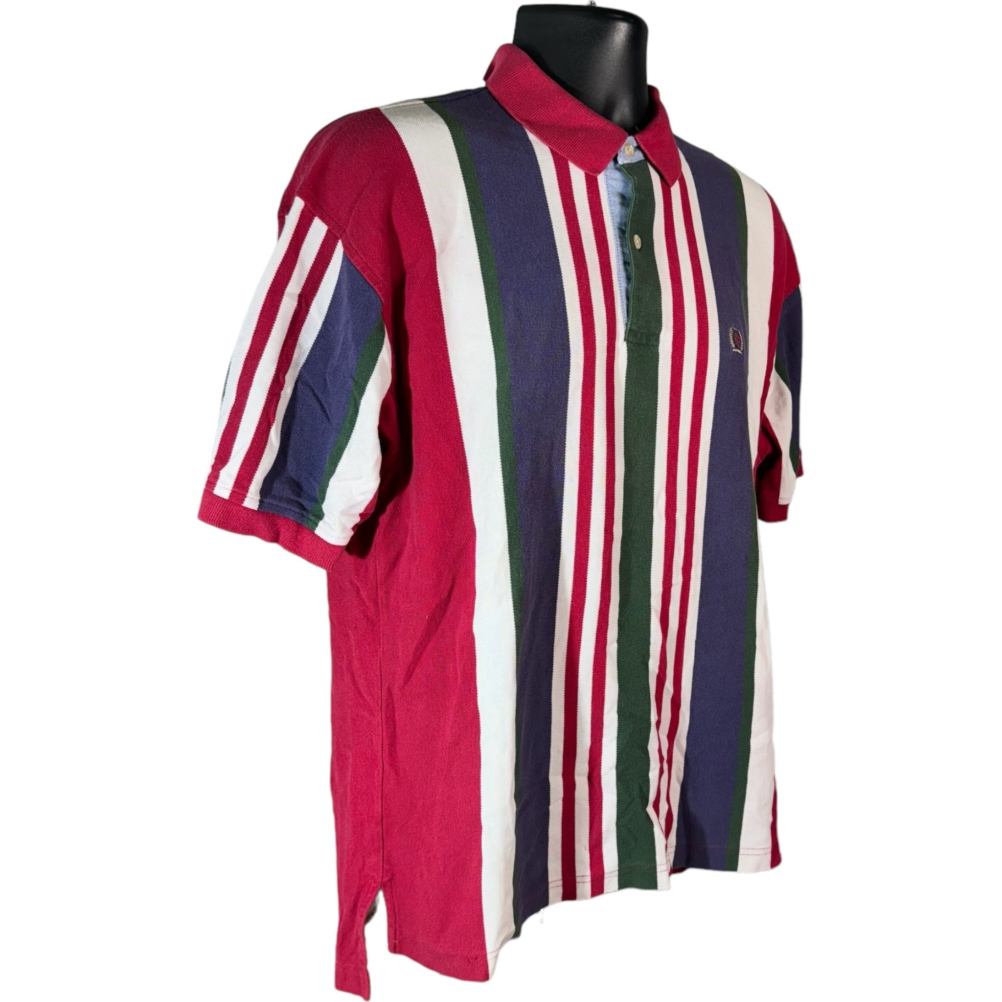 Collection of Tommy Hilfiger Vertical Stripes Short Sleeve Polo in a gallery layout