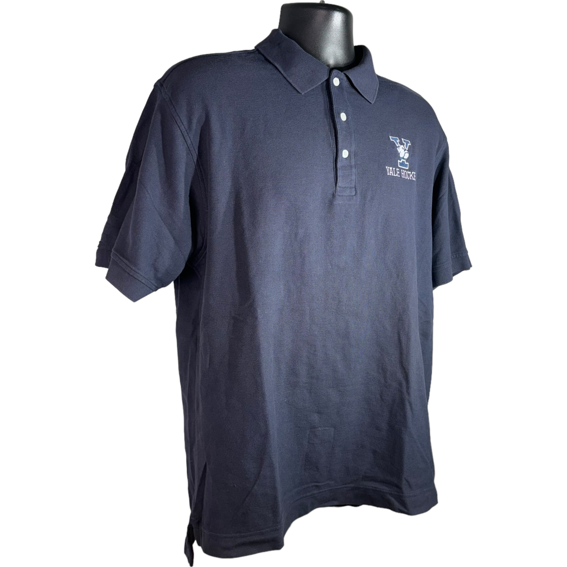 Collection of Yale University Hockey Short Sleeve Polo in a gallery layout