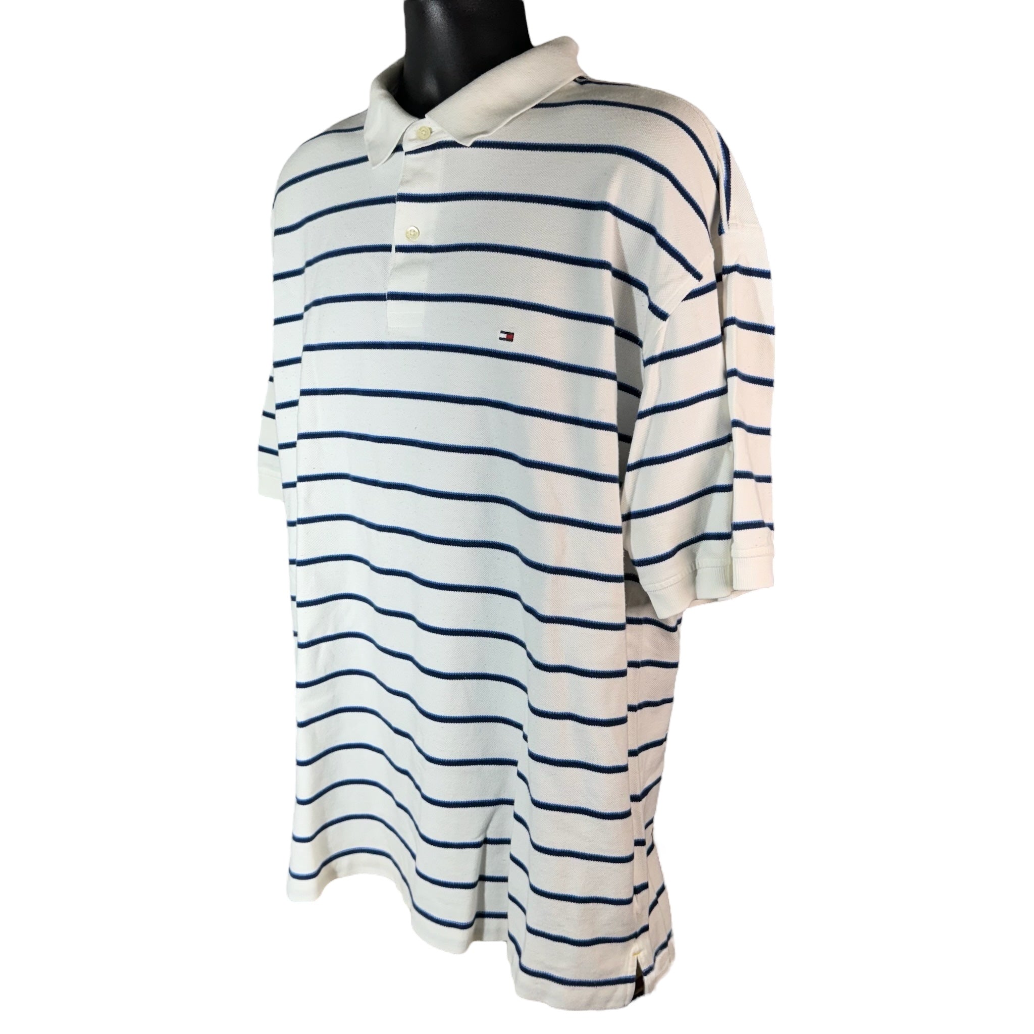 Collection of Tommy Hilfiger Stripe Short Sleeve Polo Shirts in a gallery layout