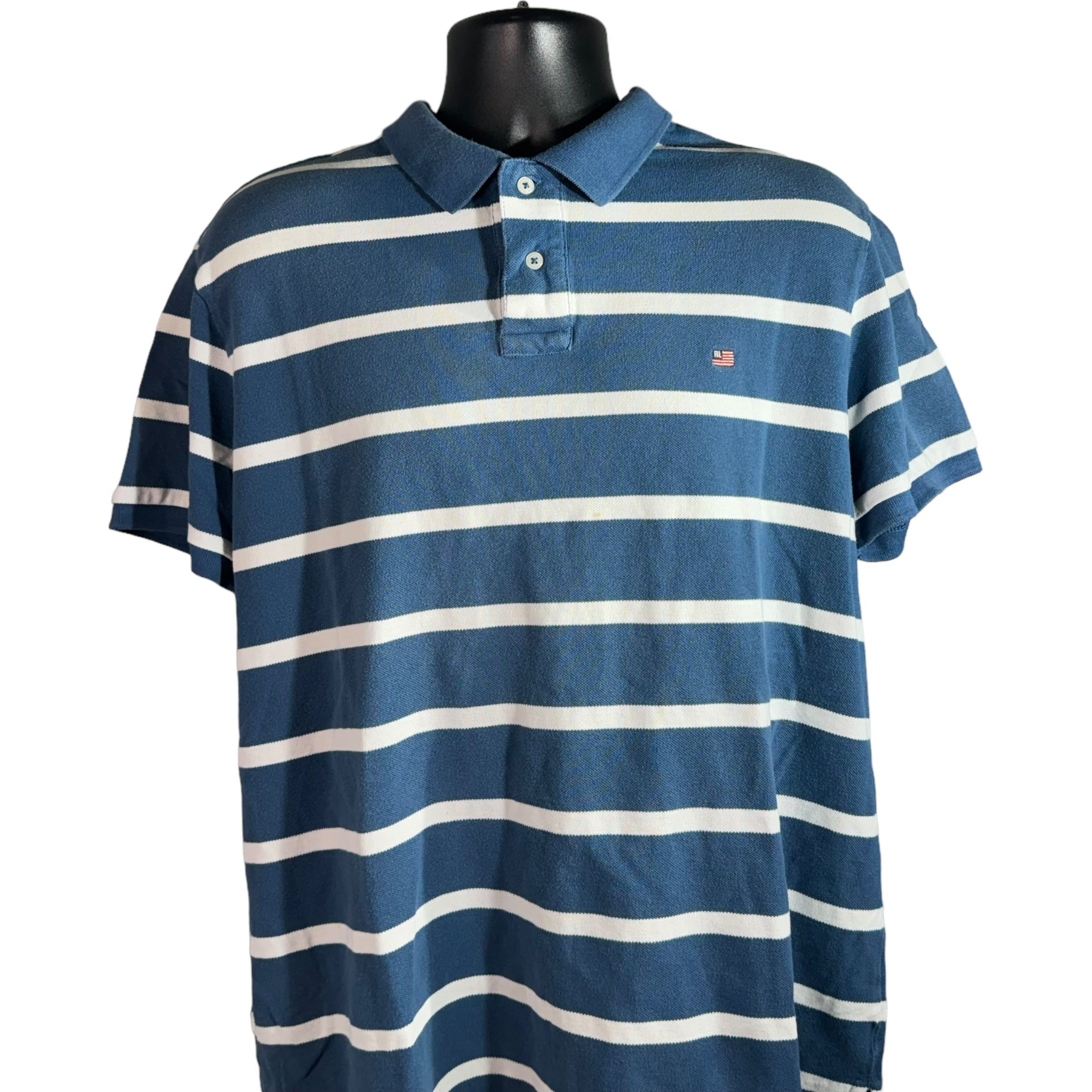 Collection of Polo Jeans Cpmpany Stripe Short Sleeve Polo in a gallery layout