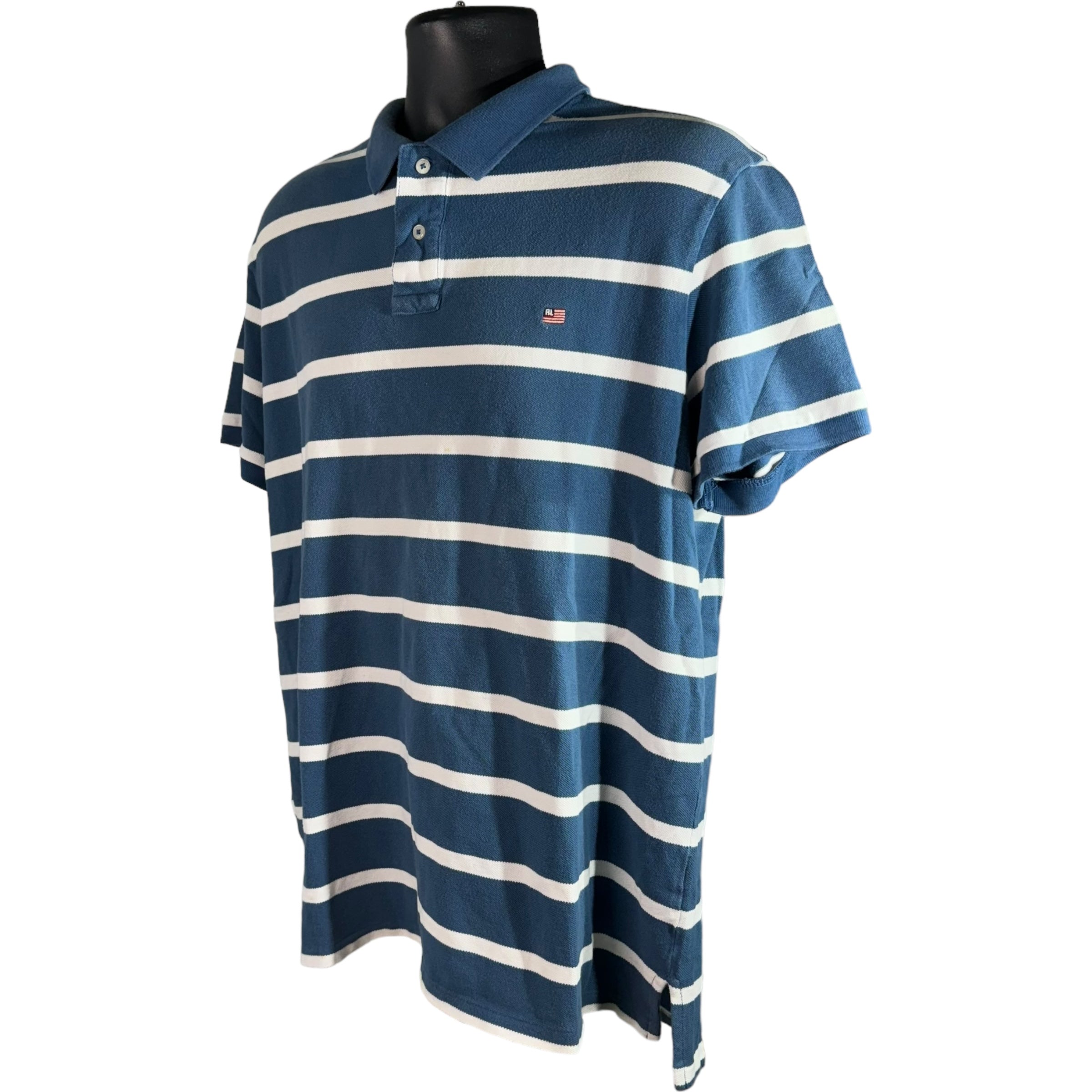 Collection of Polo Jeans Cpmpany Stripe Short Sleeve Polo in a gallery layout