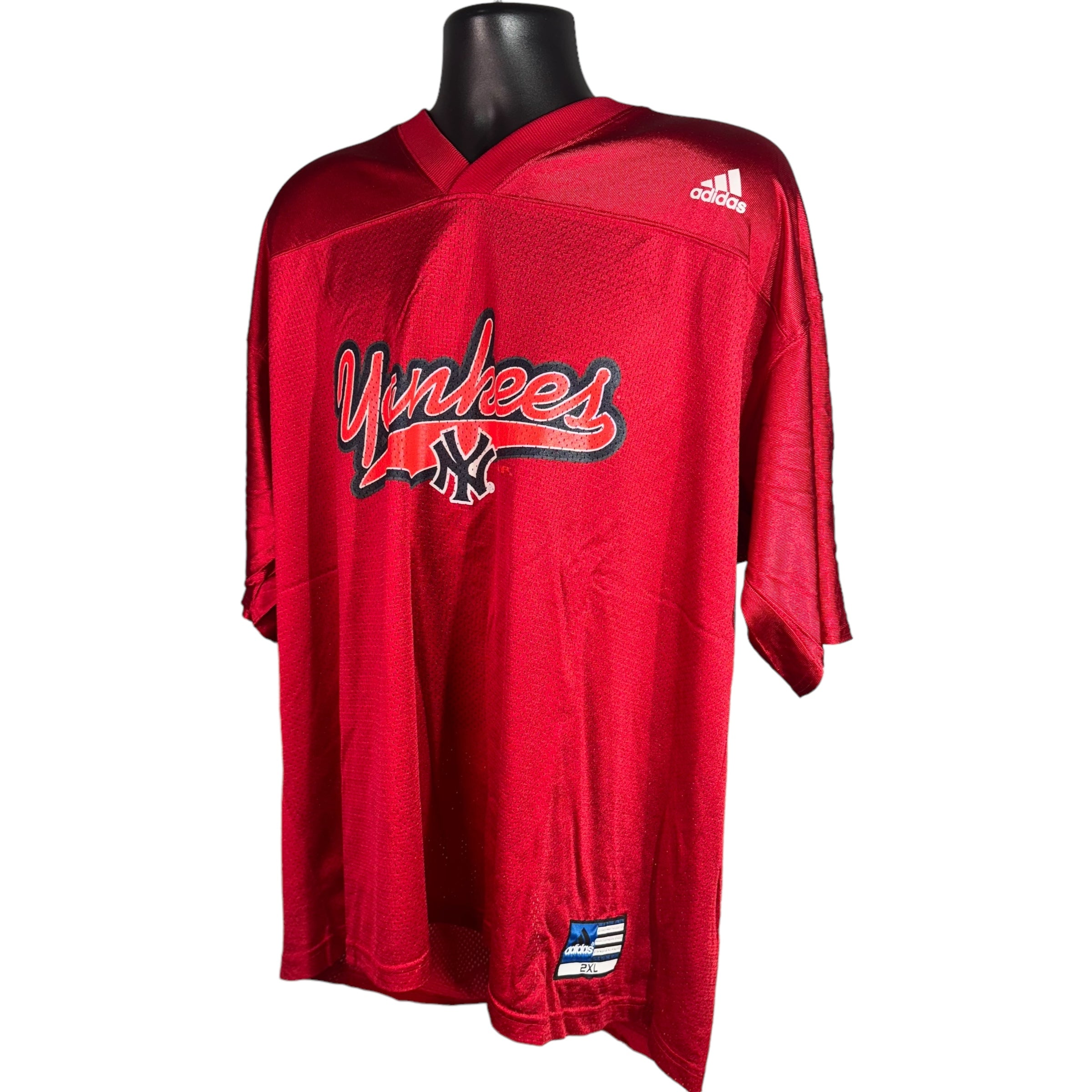 Collection of Adidas New York Yankees #100 Bronx Bombers Jersey in a gallery layout