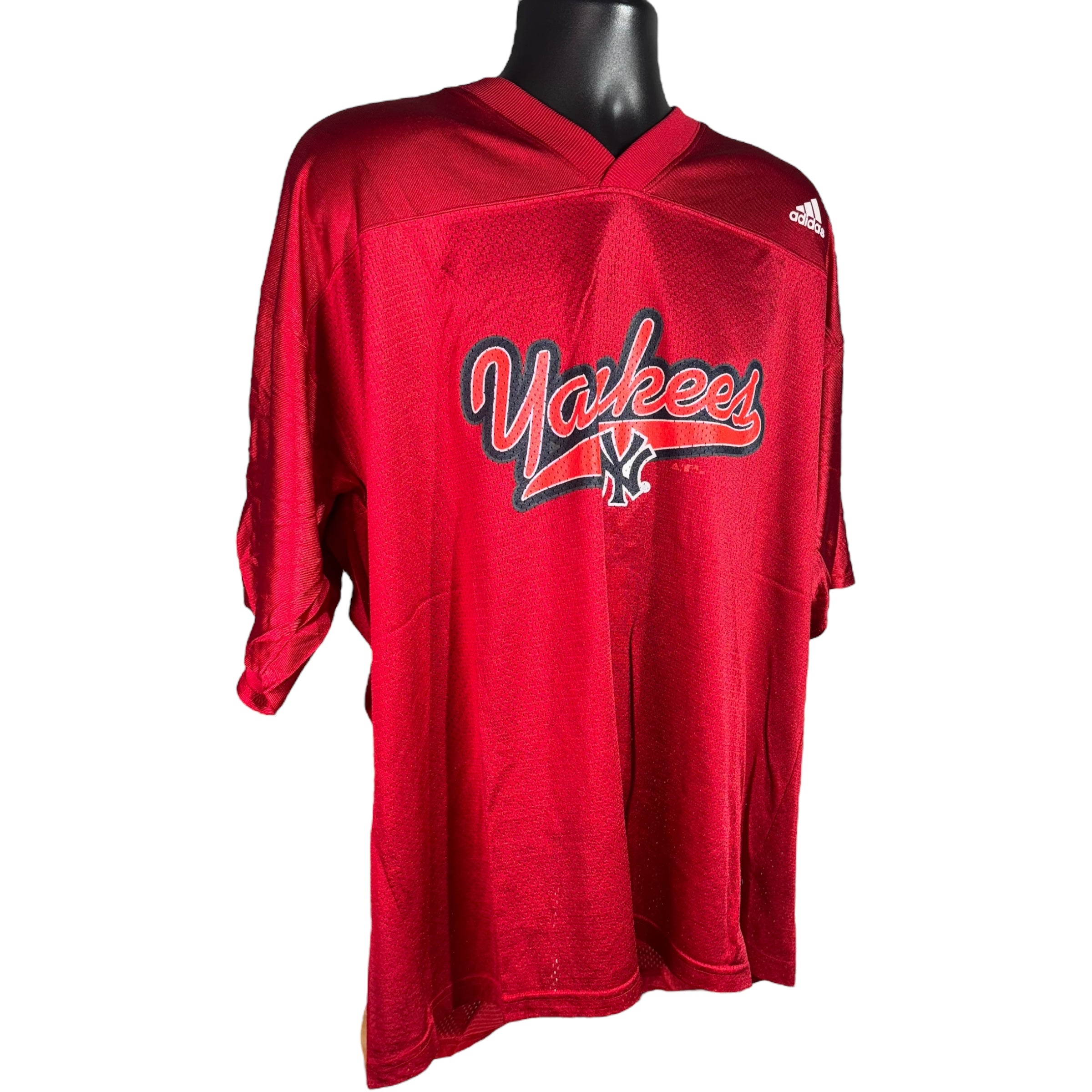 Collection of Adidas New York Yankees #100 Bronx Bombers Jersey in a gallery layout