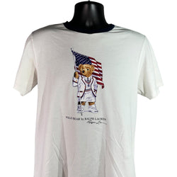 Collection of Polo Ralph Lauren Bear American Flag Tee in a gallery layout