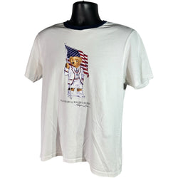 Collection of Polo Ralph Lauren Bear American Flag Tee in a gallery layout