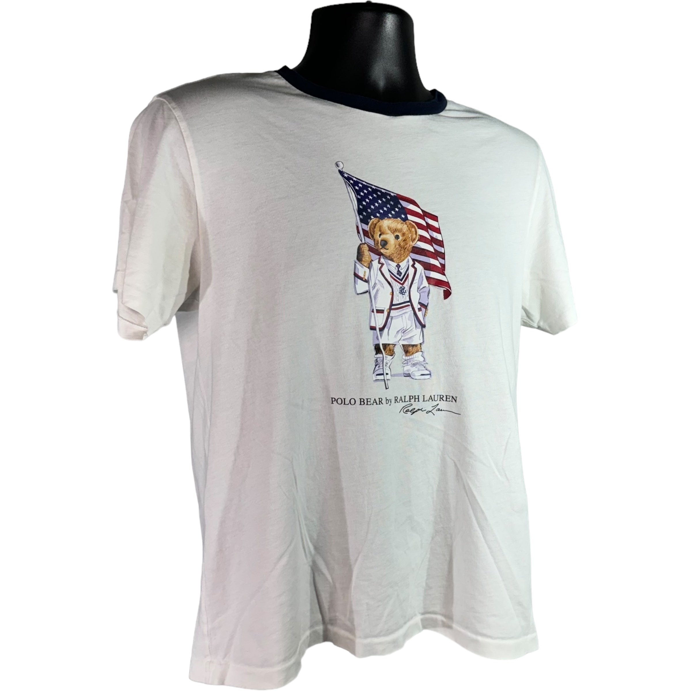 Collection of Polo Ralph Lauren Bear American Flag Tee in a gallery layout