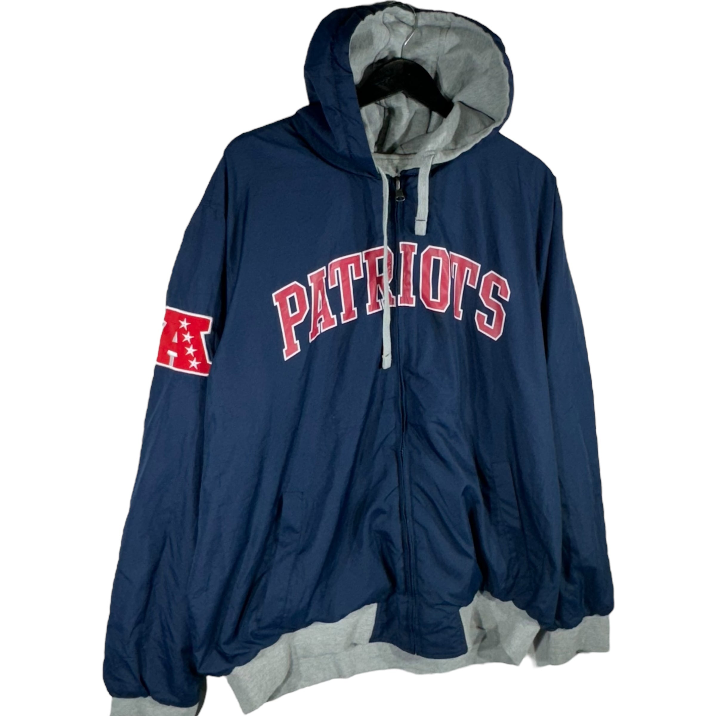 Collection of New England Patriots NFL Full Zip Hooded Jacket in a gallery layout