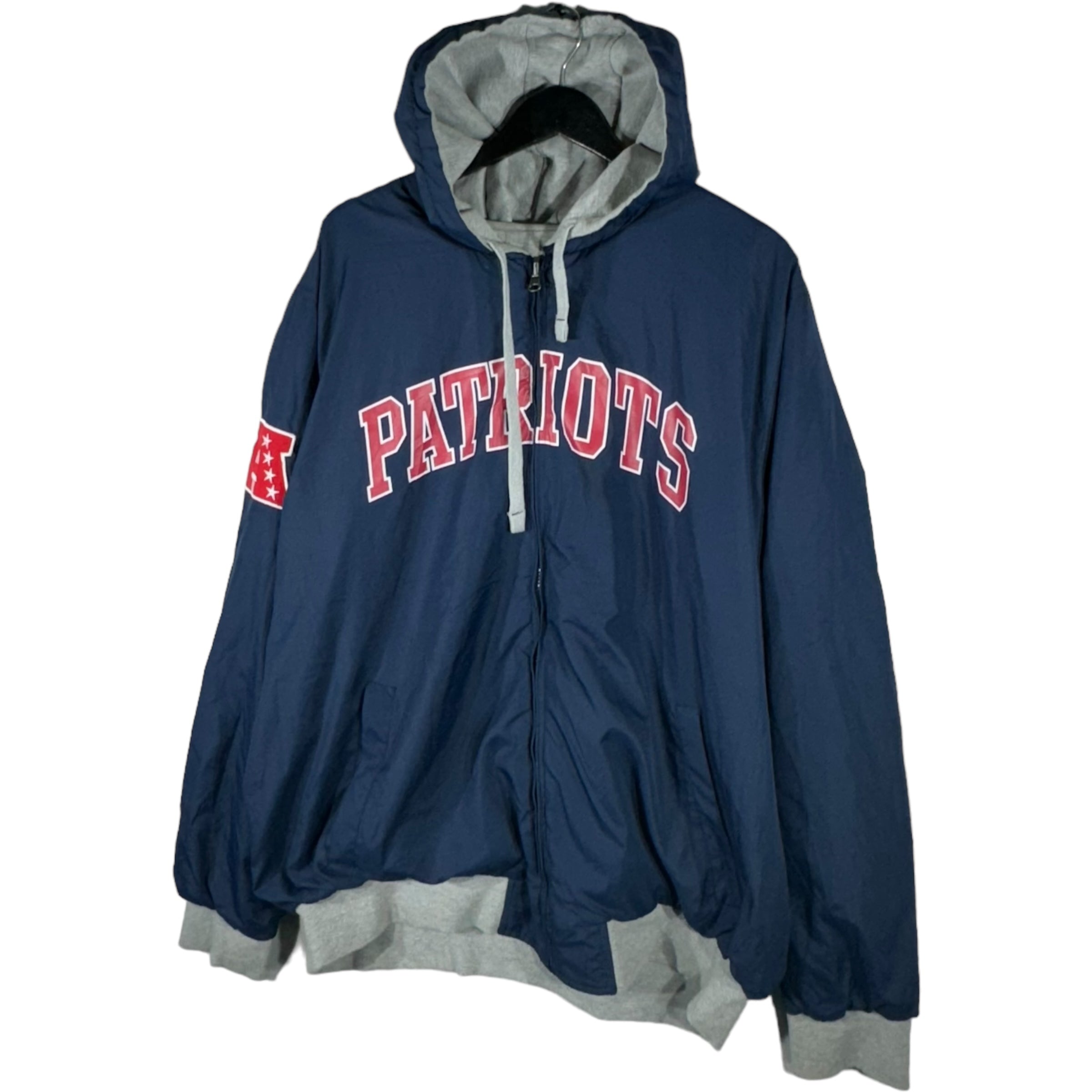 Collection of New England Patriots NFL Full Zip Hooded Jacket in a gallery layout