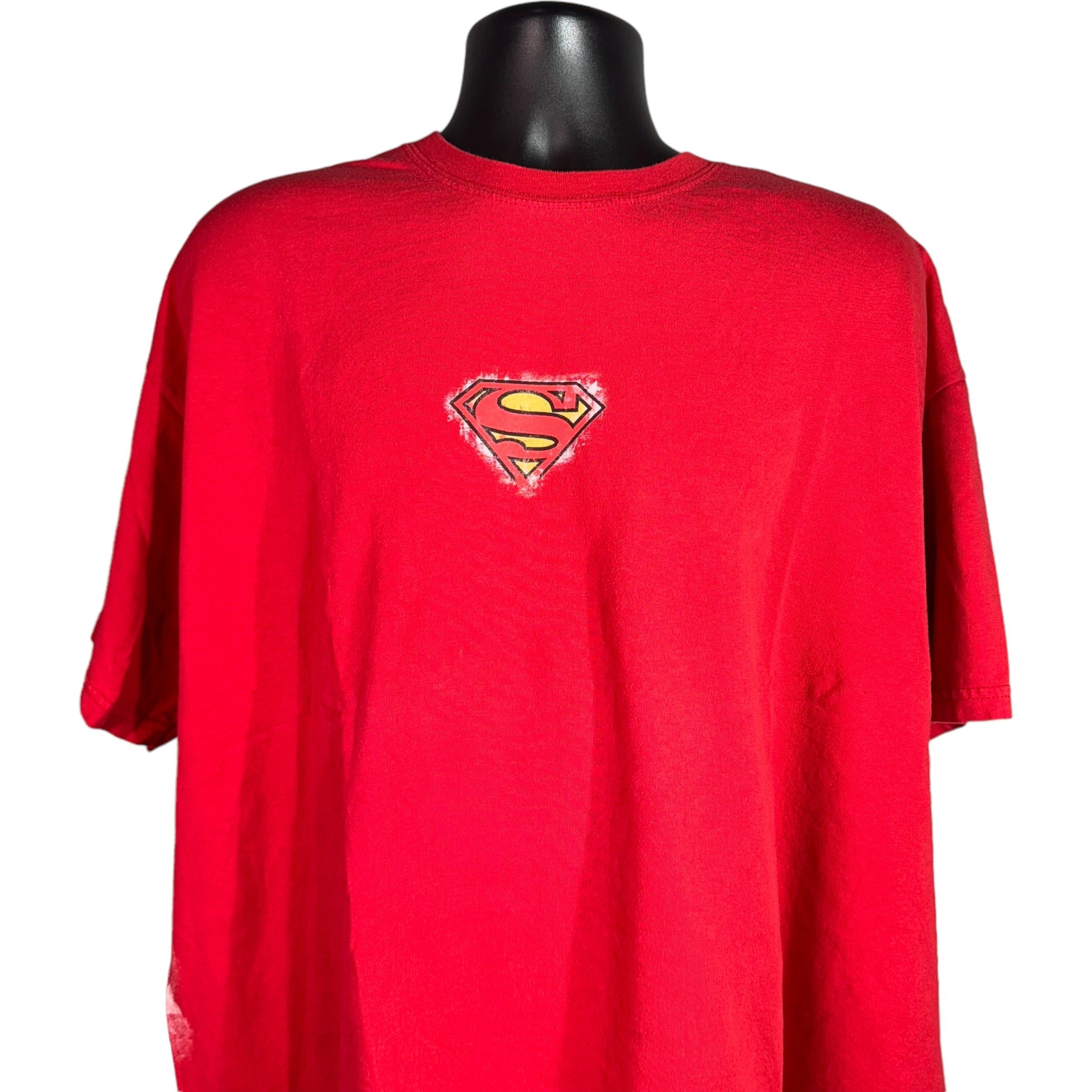 Collection of Six Flags Superman Chest Symbol Tee in a gallery layout