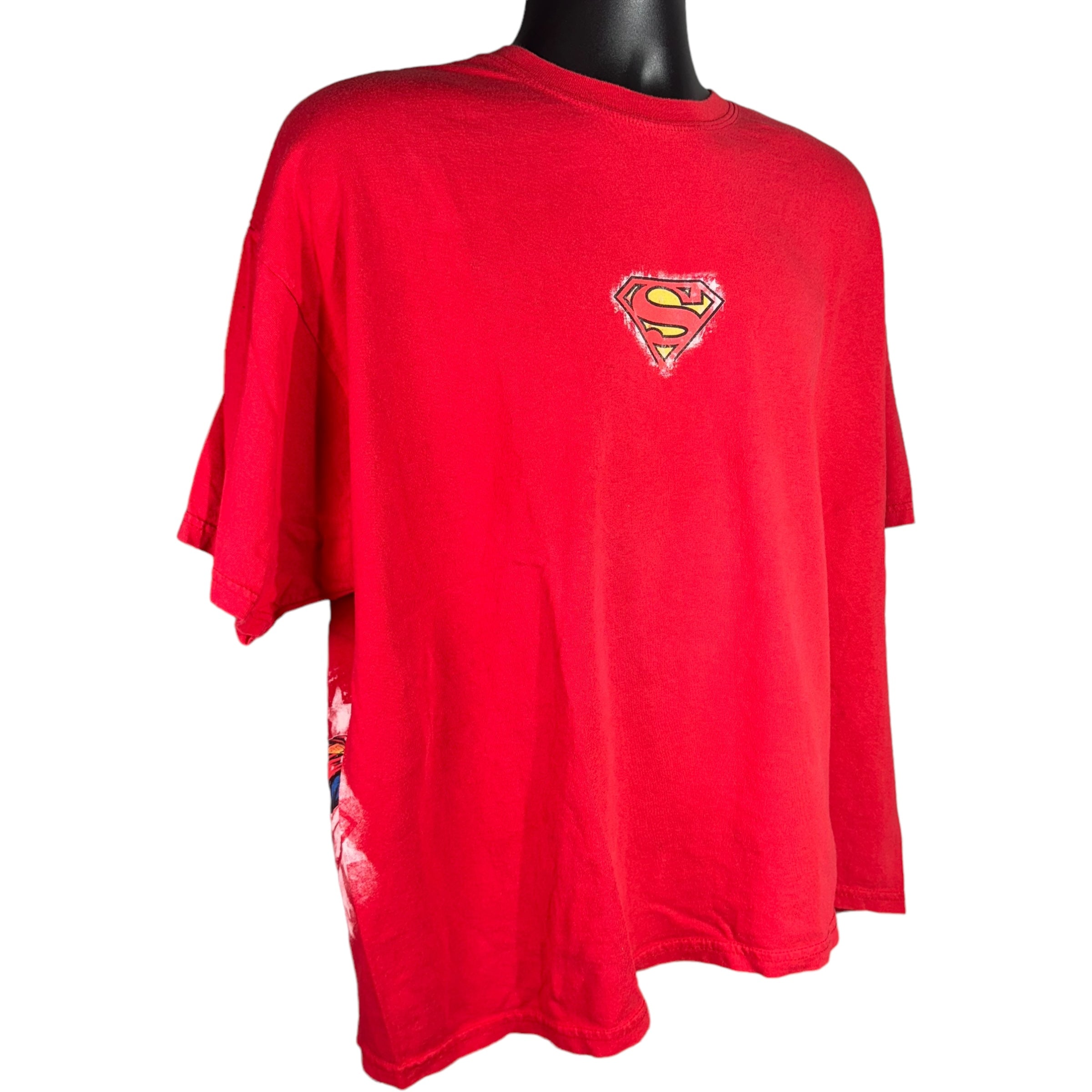 Collection of Six Flags Superman Chest Symbol Tee in a gallery layout