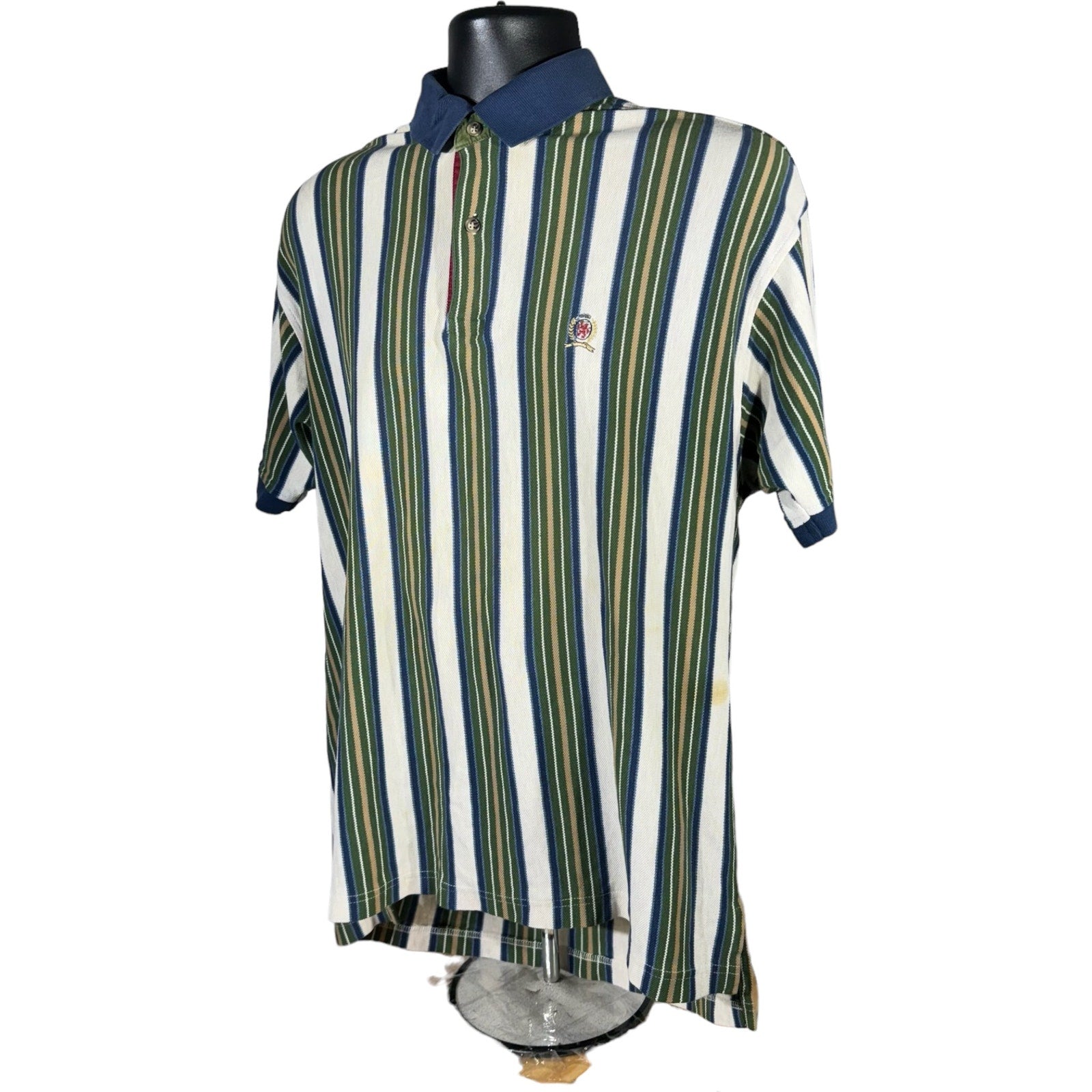 Collection of Tommy Hilfiger Vertical Stripe Short Sleeve Polo in a gallery layout