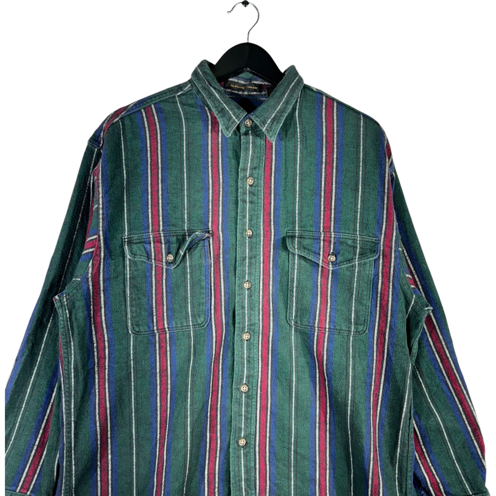 Collection of Eddie Bauer Striped Long Sleeve Button Up in a gallery layout