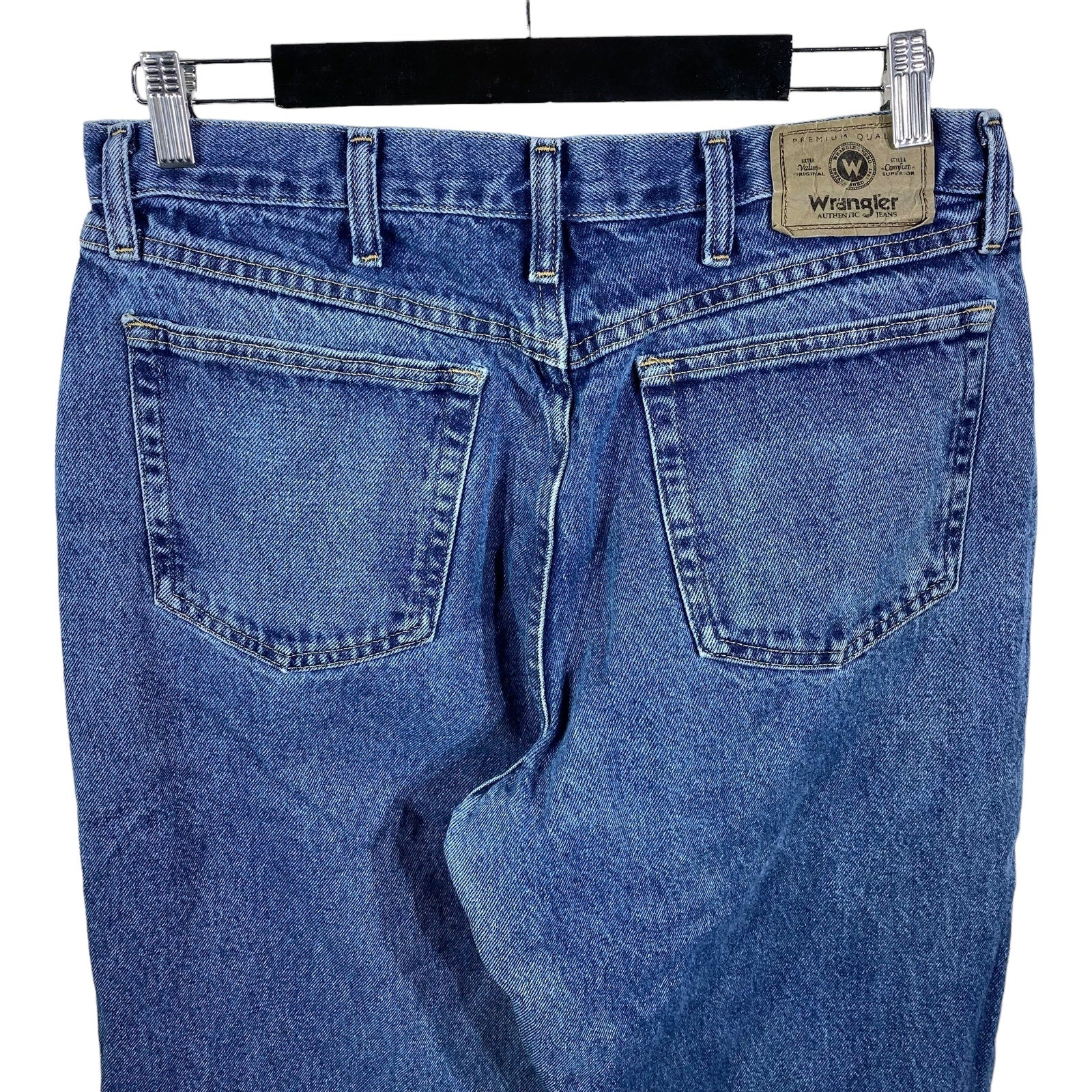 Collection of Wrangler Zip Fly Straight Leg Dark Wash Denim Pants in a gallery layout