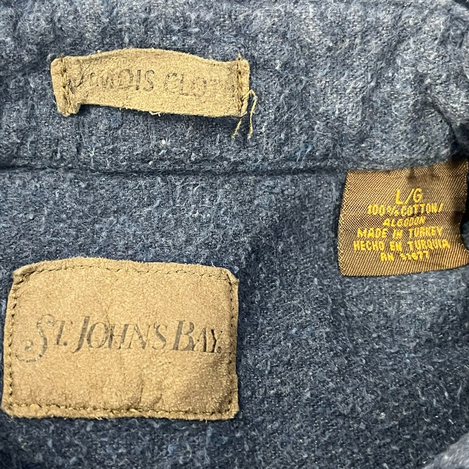 Collection of St. Johns Bay Chamois Cloth Long Sleeve Flannel in a gallery layout