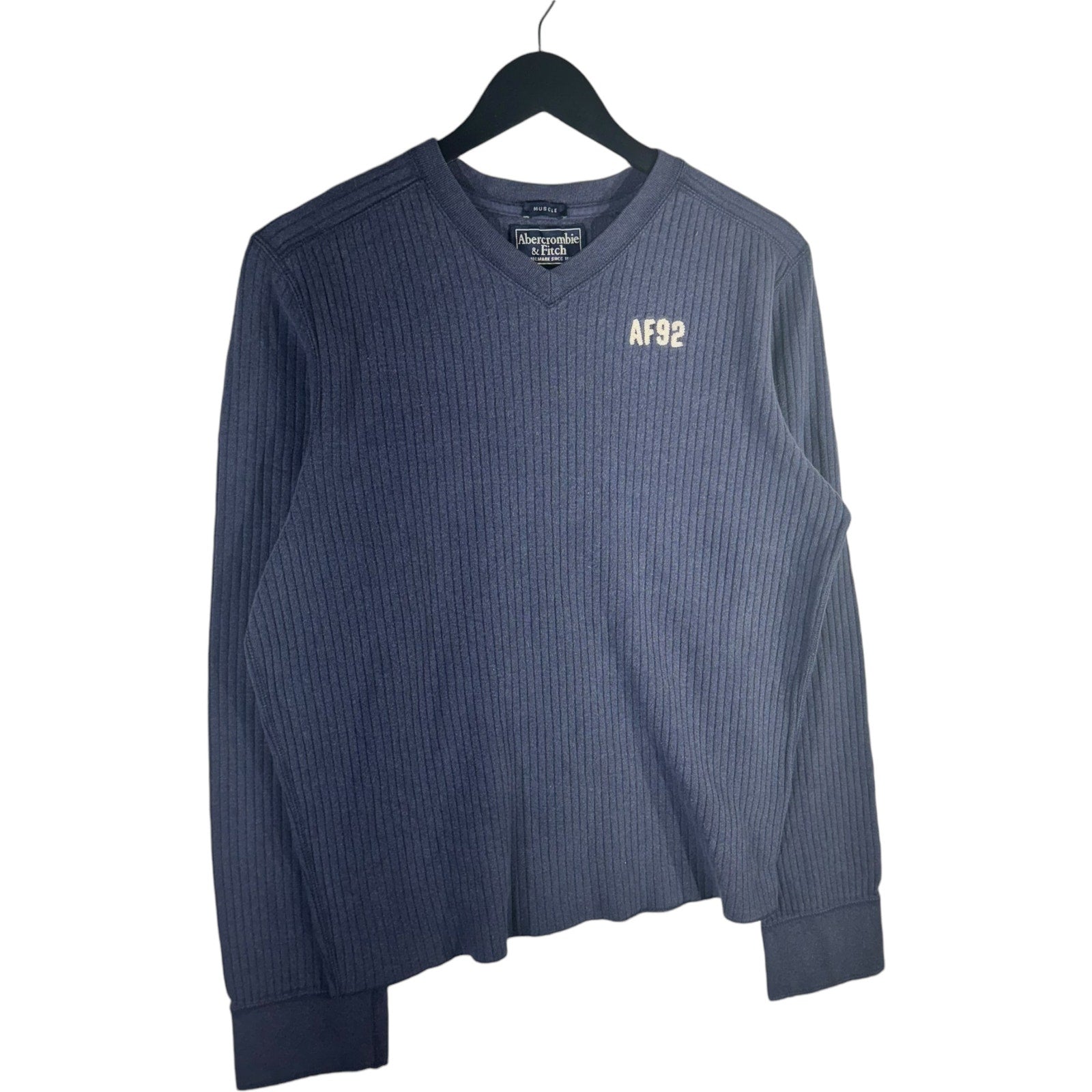 Collection of Abercrombie & Fitch V-Neck Long Sleeve in a gallery layout