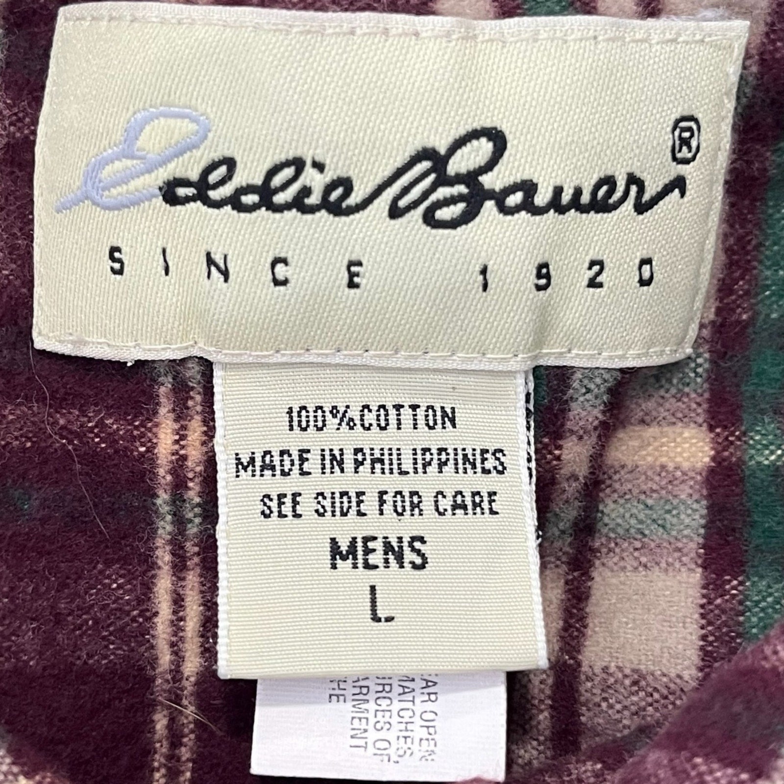 Collection of Eddie Bauer Long Sleeve Flannel in a gallery layout