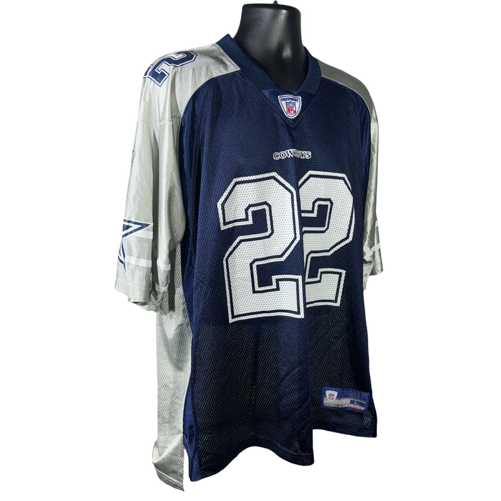 Collection of Dallas Cowboys Emmitt Smith #22 Reebok NFL Jersey in a gallery layout