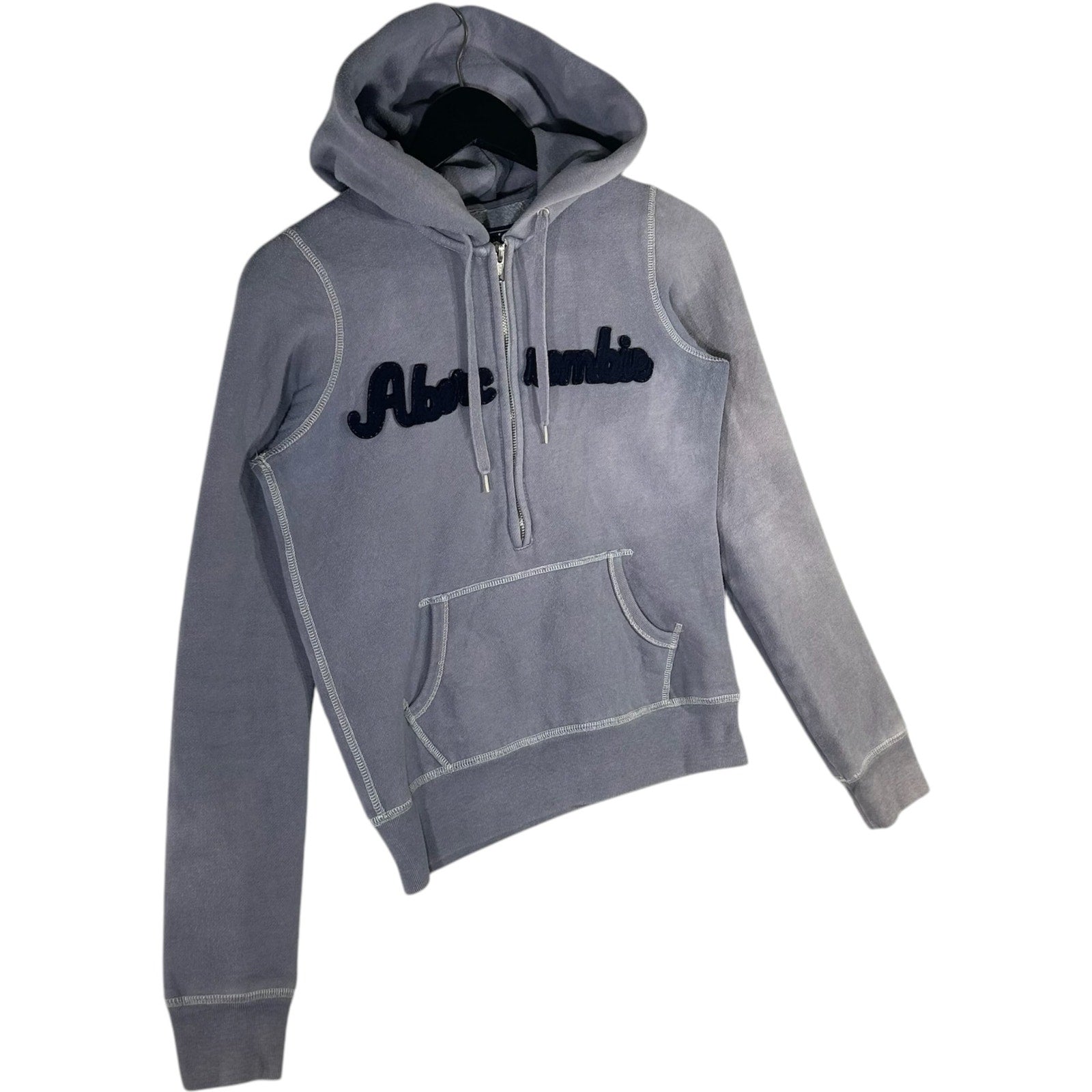 Collection of Women's Abercrombie and Fitch Half-Zip Hoodie in a gallery layout