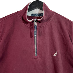 Collection of Nautica Cotton Collared 1/4 Zip Crewneck in a gallery layout