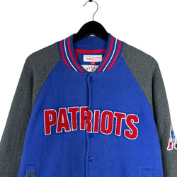 Collection of Mitchell & Ness NFL New England Patriots Bomber Jacket in a gallery layout