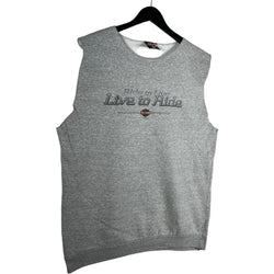 Collection of Vintage Harley Davidson "Live To Ride" Sweatshirt Tank Top in a gallery layout