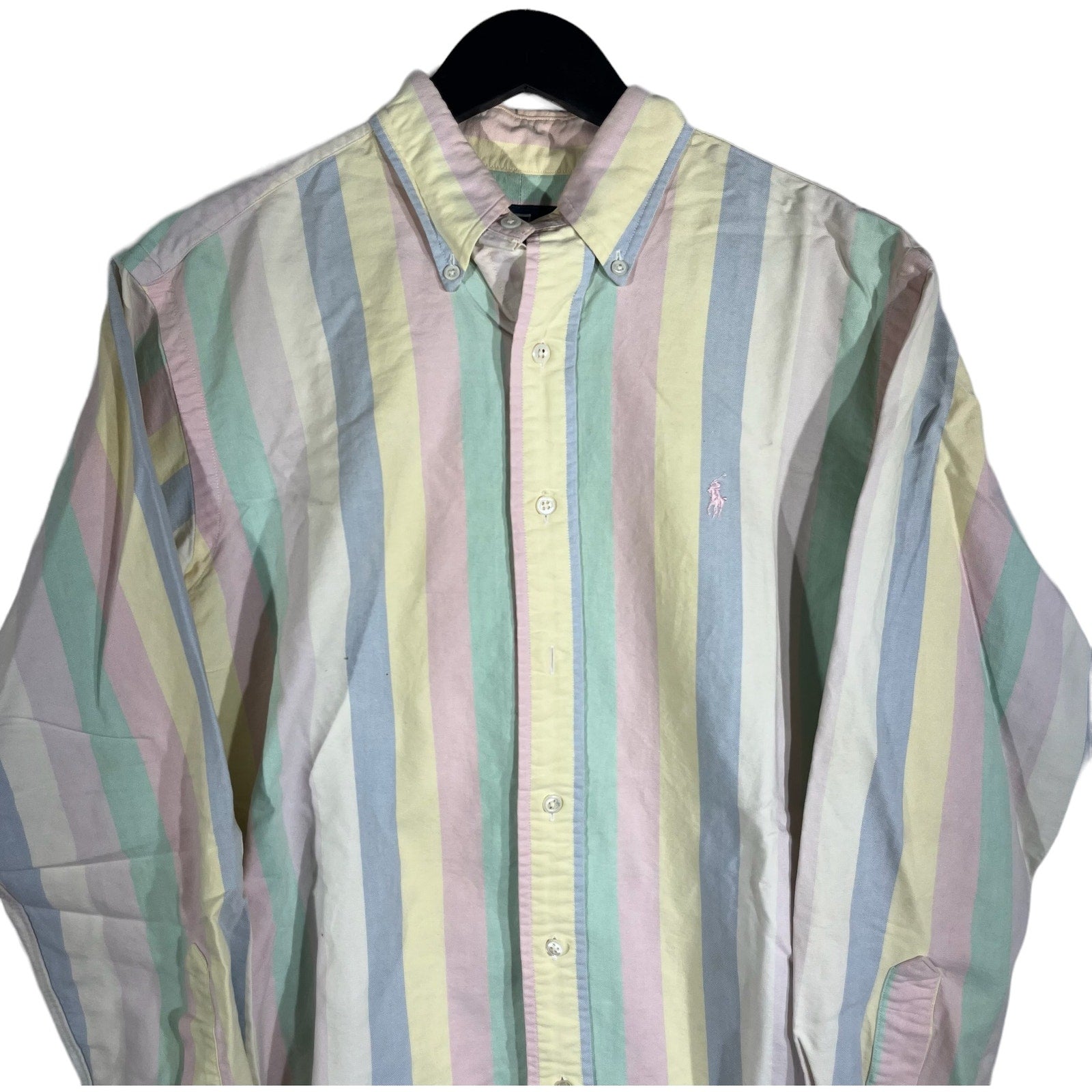 Collection of Polo Ralph Lauren Striped Long Sleeve Dress Shirt in a gallery layout