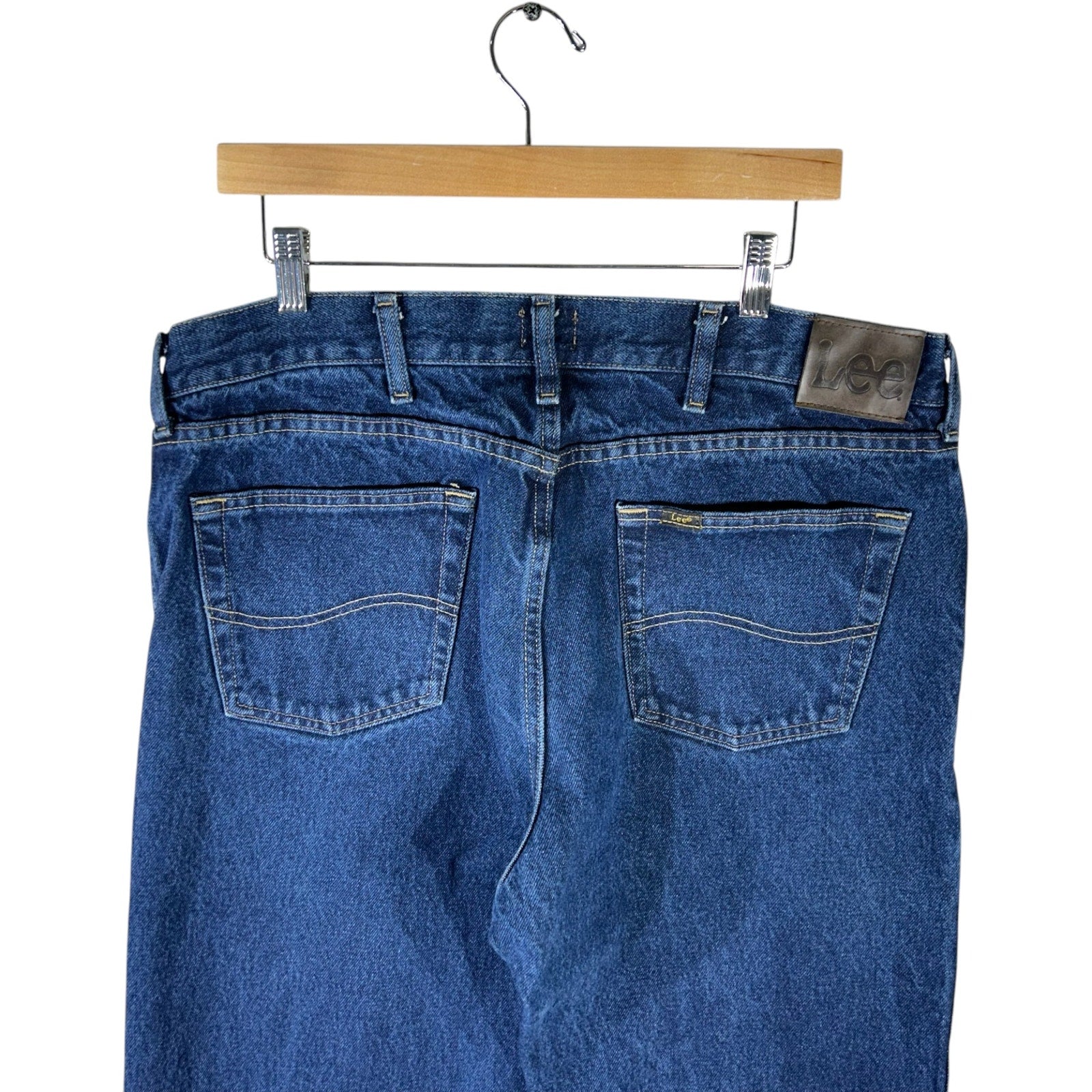 Collection of Lee Denim Skinny Leg Jeans 38x34 in a gallery layout