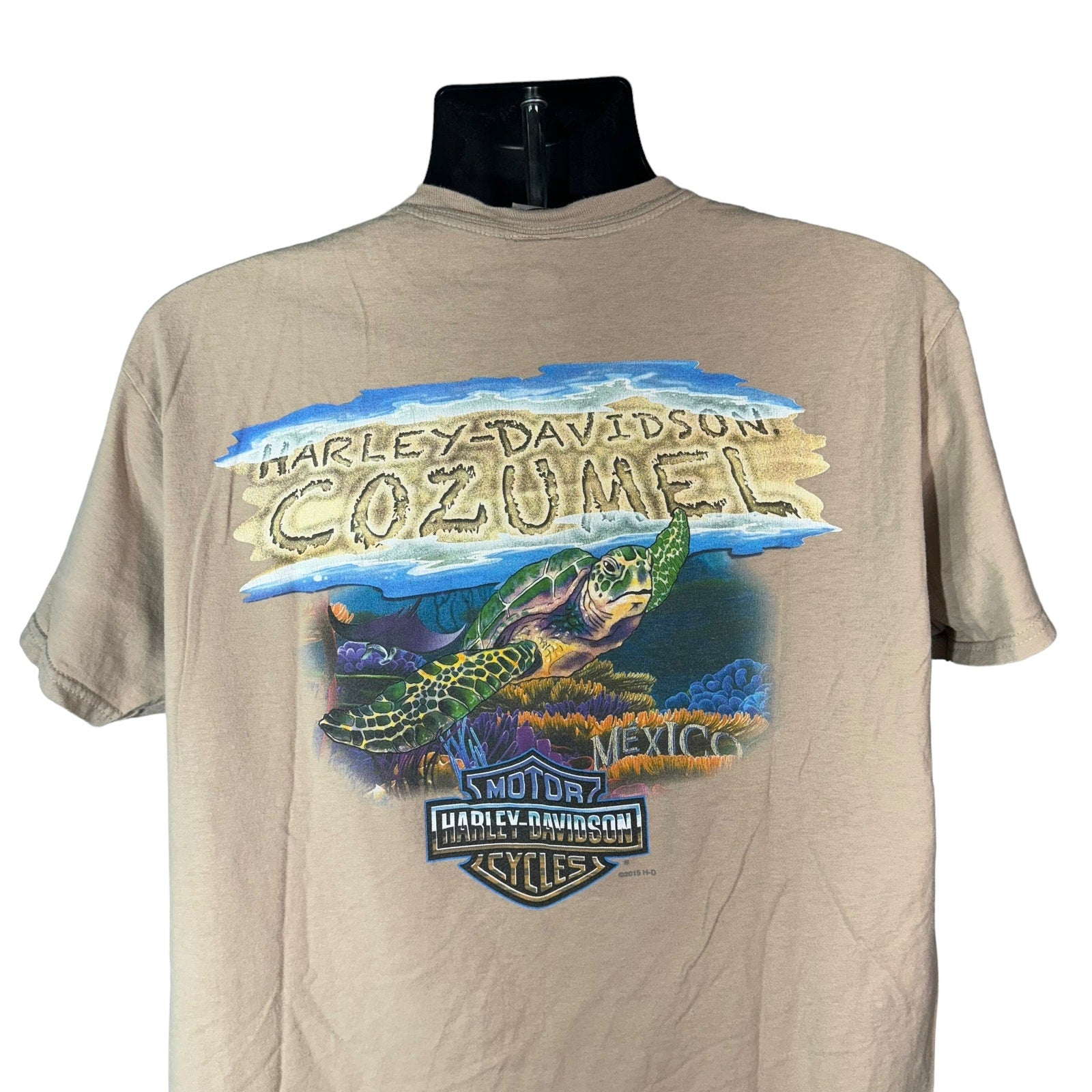 Collection of Harley Davidson Cozumel Mexico Souvenir Tee 2015 in a gallery layout