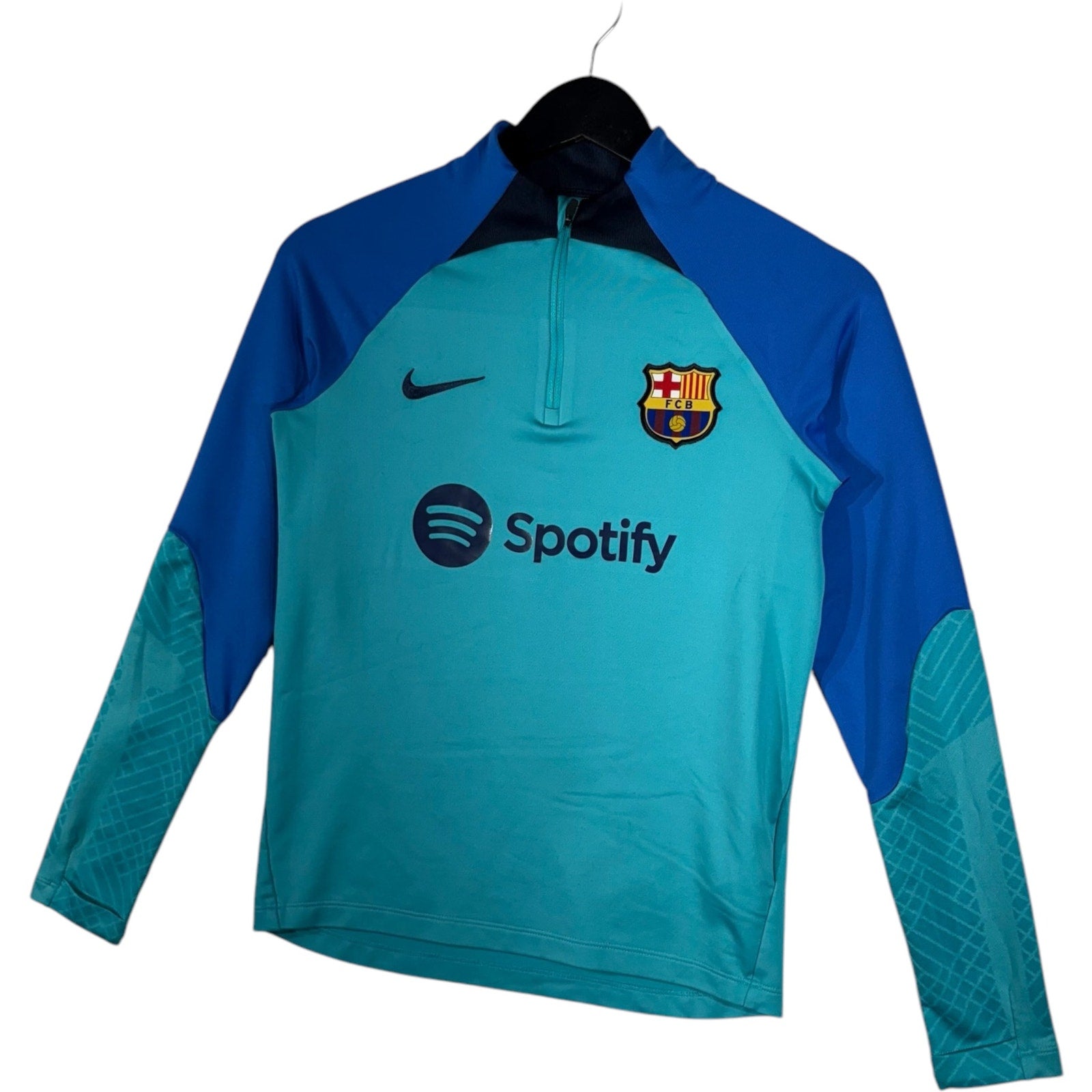 Collection of Nike Dri Fit FC Barcelona 1/4 Zip Pullover in a gallery layout
