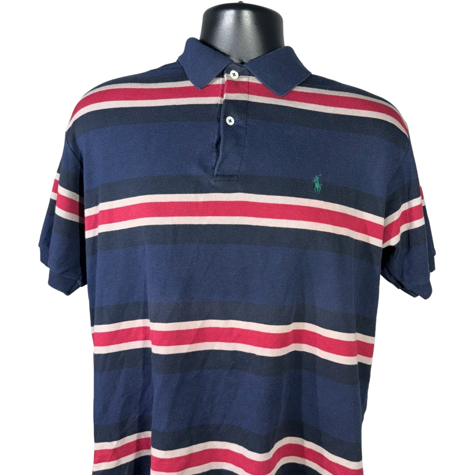 Collection of Vintage Polo Ralph Lauren Short Sleeve Striped Polo in a gallery layout