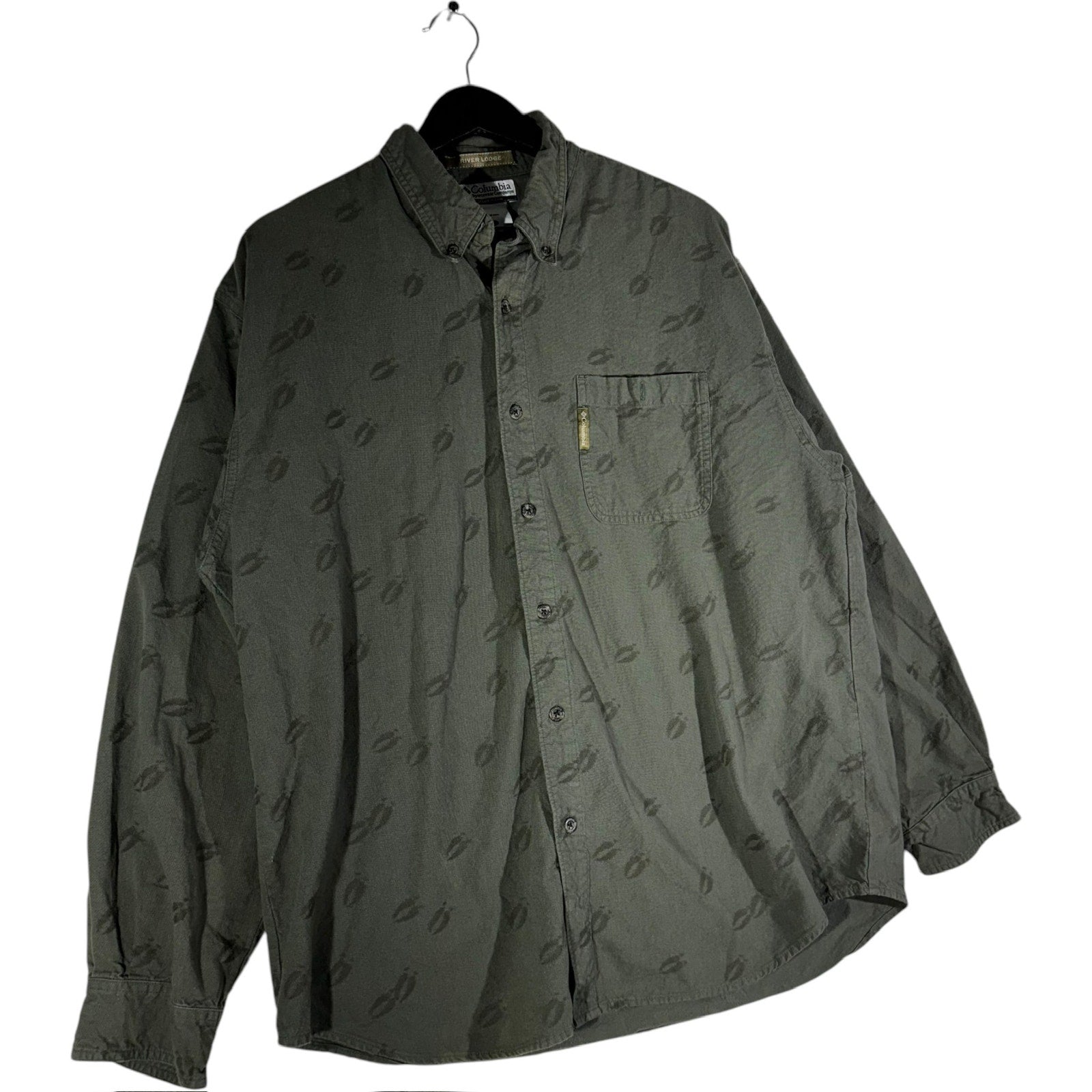 Collection of Columbia River Lodge Hoof Print Pattern Long Sleeve Button Up in a gallery layout