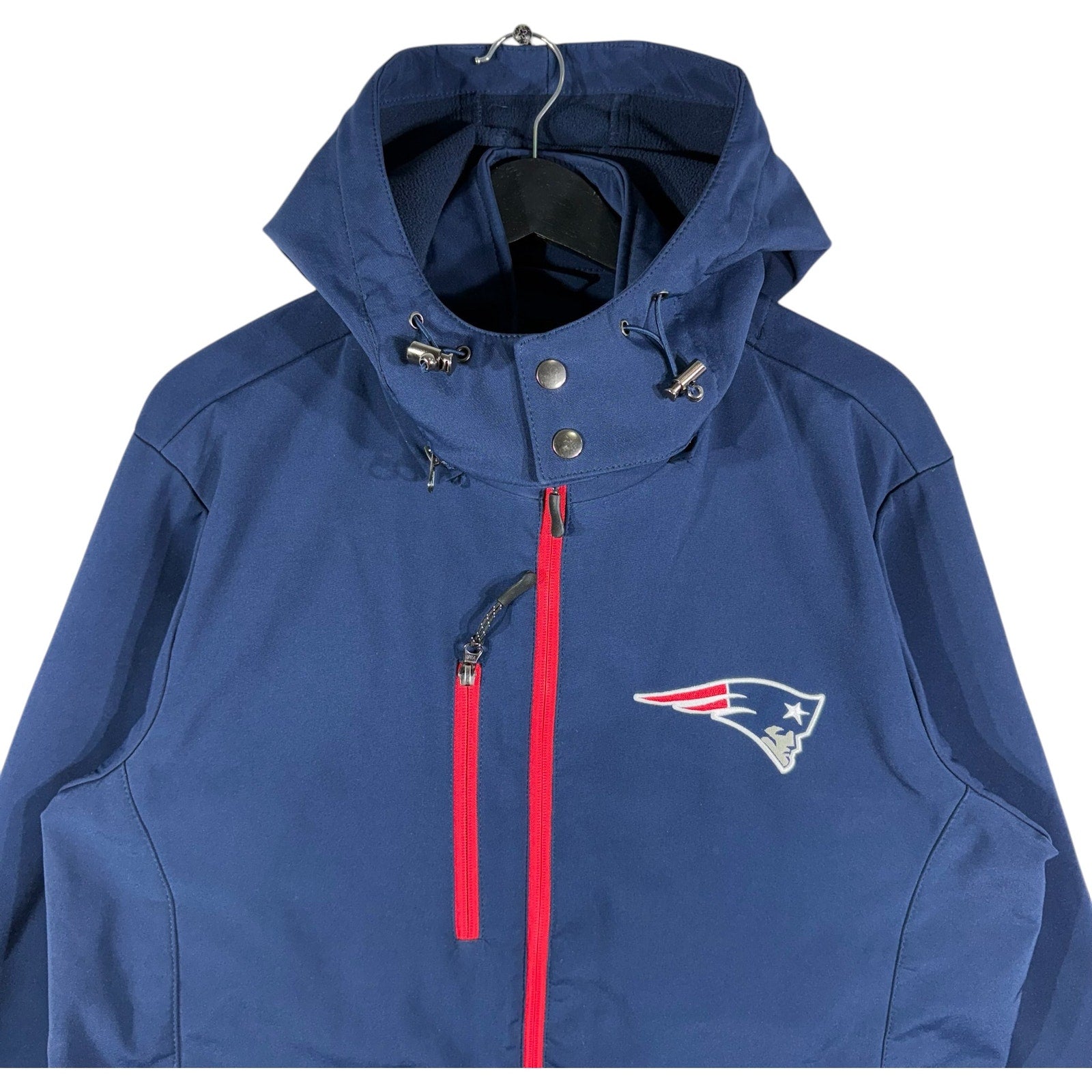 Collection of NFL New England Patriots Full Zip Hooded Jacket in a gallery layout