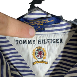 Collection of Tommy Hilfiger Long Sleeve Striped Dress Shirt in a gallery layout