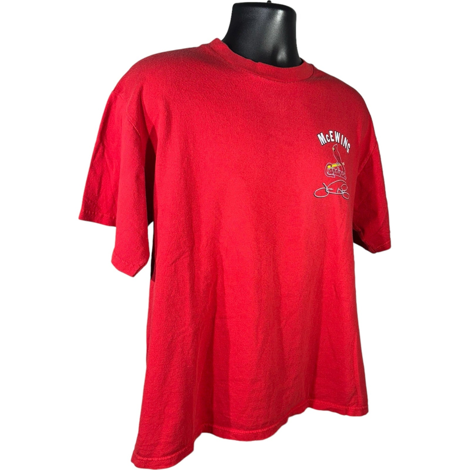 Collection of Vintage St. Louis Cardinals Joe McEwing MLB Tee 1999 in a gallery layout