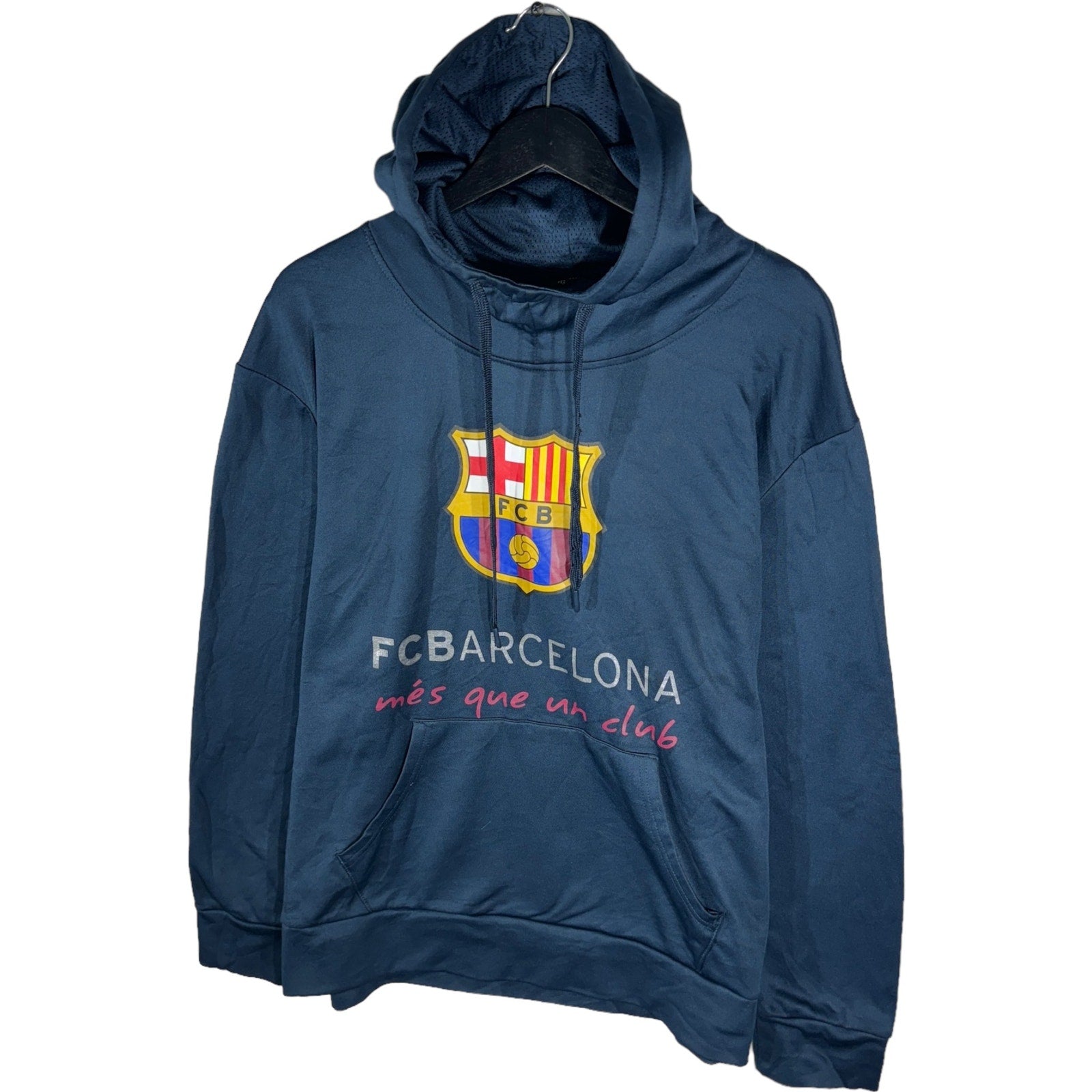 Collection of FC Barcelona Soccer Pullover Hoodie in a gallery layout