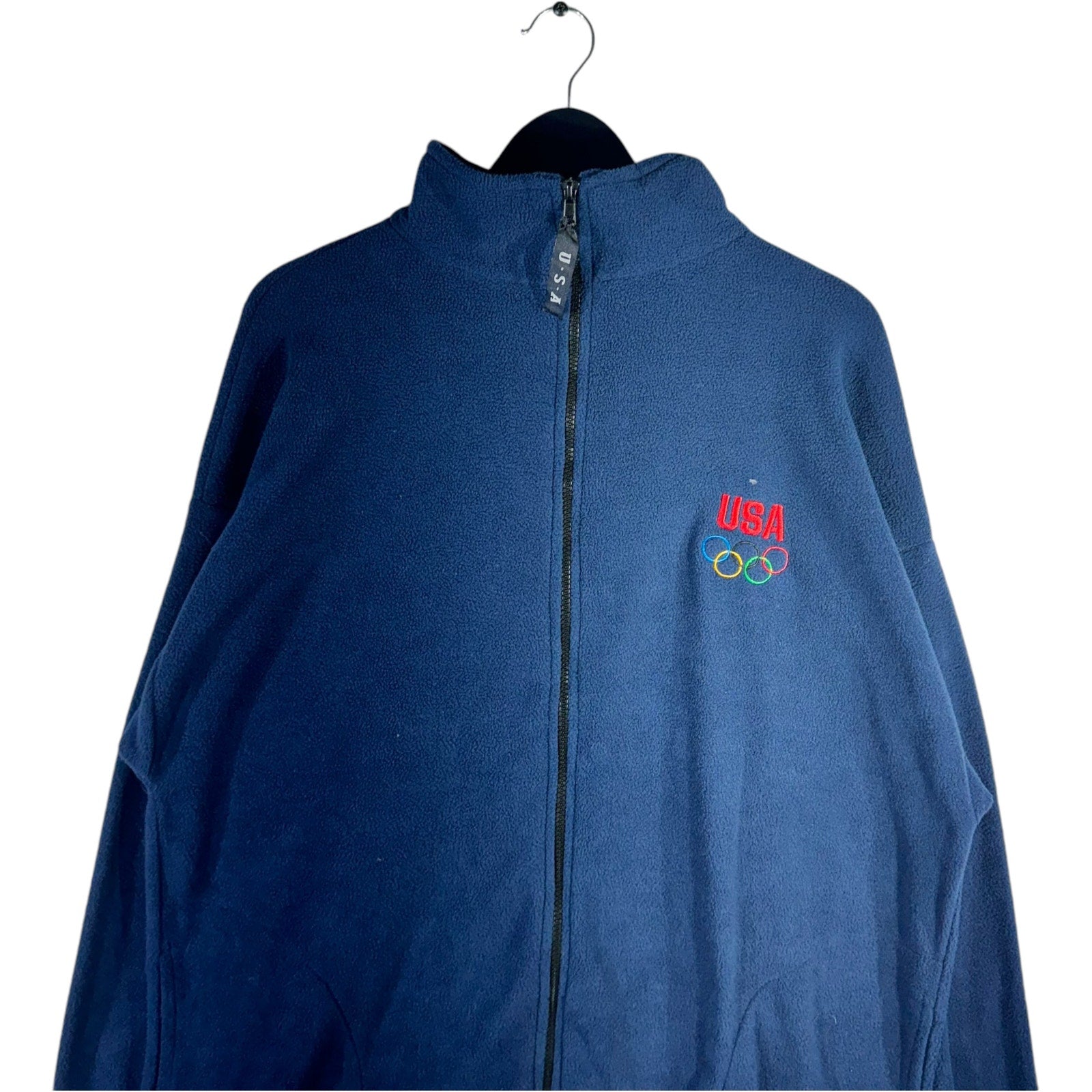 Collection of United States Olympic Committee Full Zip Fleece Jacket in a gallery layout