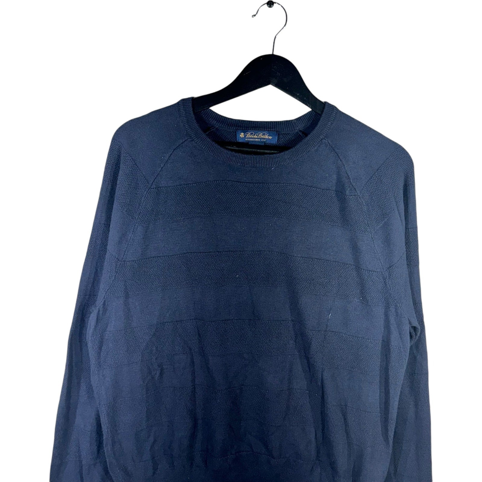 Collection of Brooks Brothers Striped Crewneck Sweater in a gallery layout