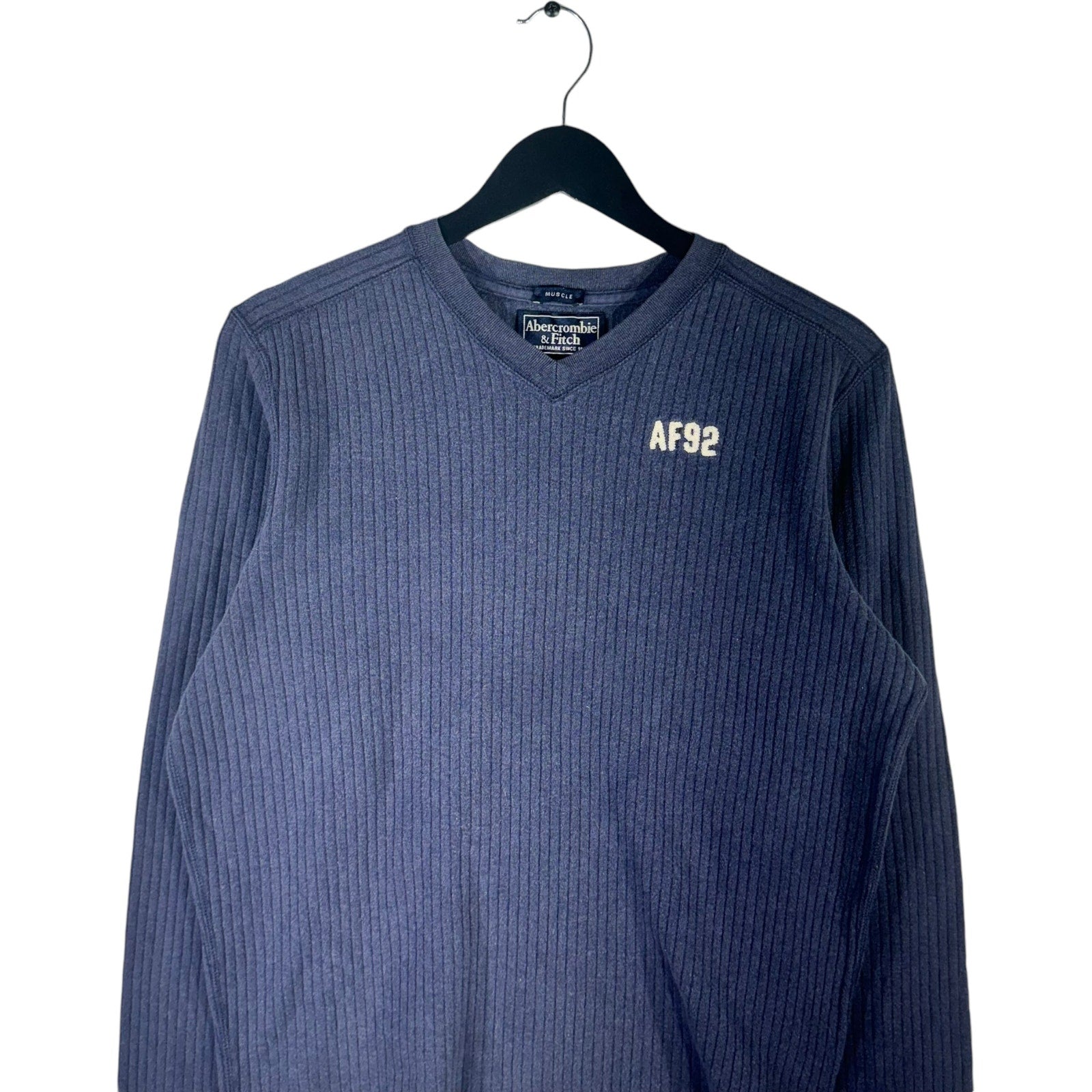 Collection of Abercrombie & Fitch V-Neck Long Sleeve in a gallery layout