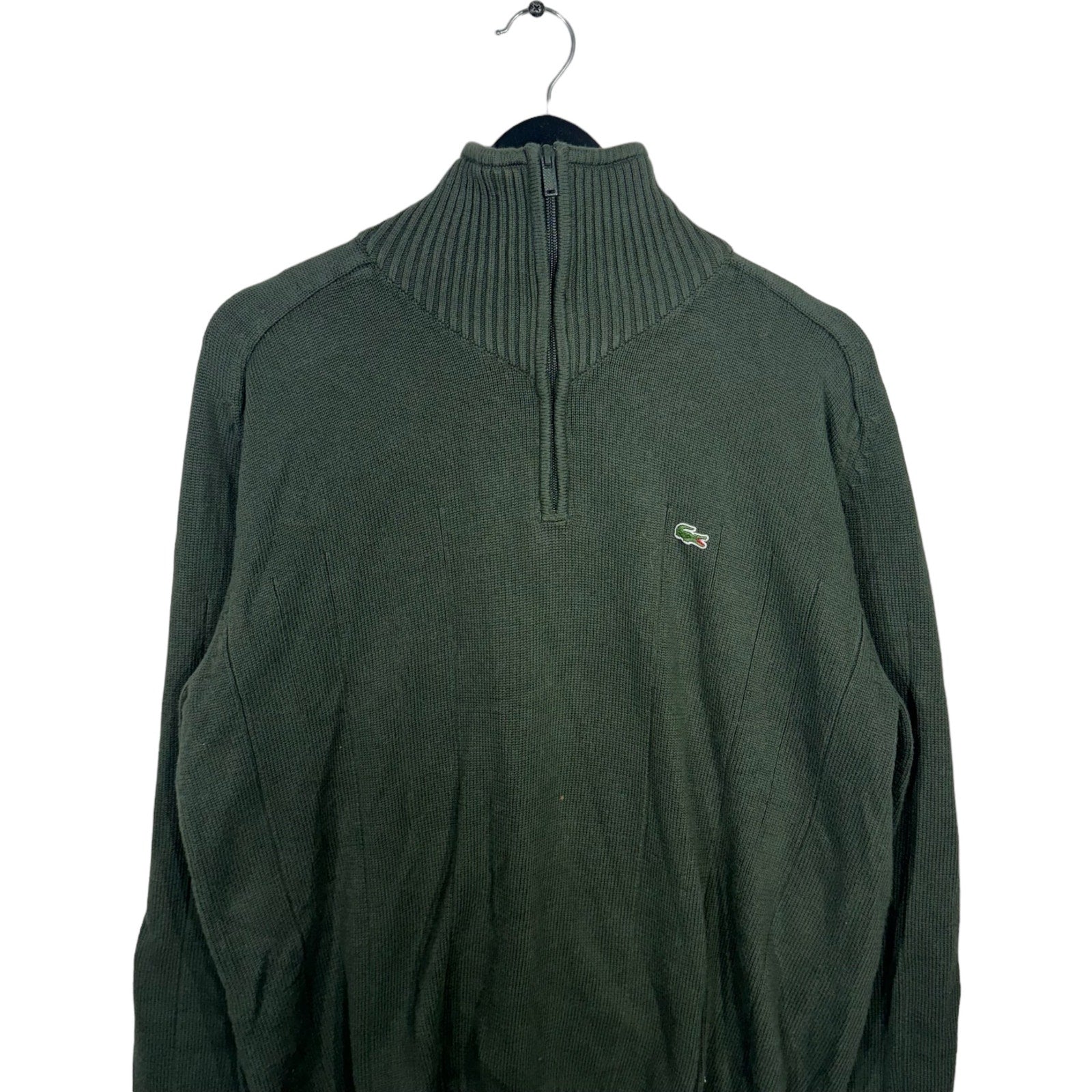 Collection of Lacoste 1/4 Zip Turtle Neck Pullover Sweater in a gallery layout