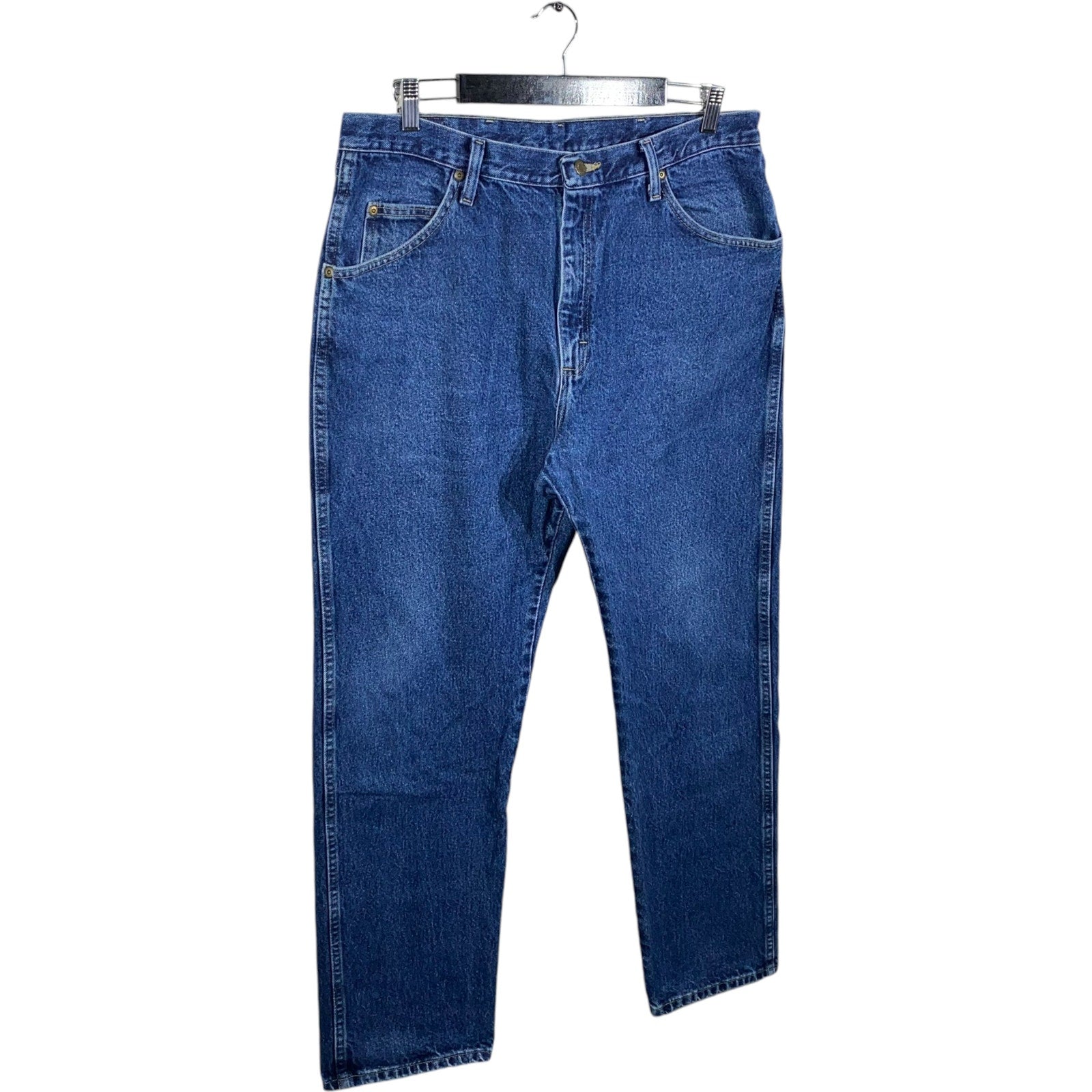 Collection of Wrangler Denim Regular Fit Straight Leg Jeans in a gallery layout