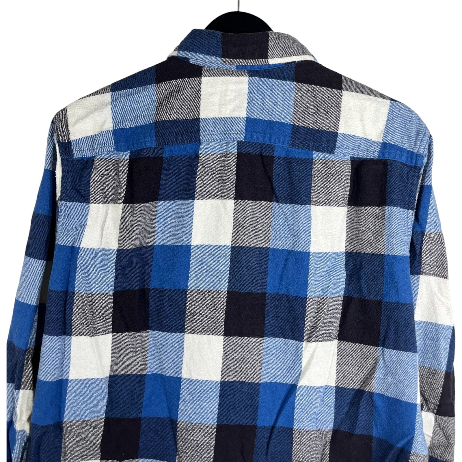 Collection of American Eagle Plaid Long Sleeve Flannel in a gallery layout